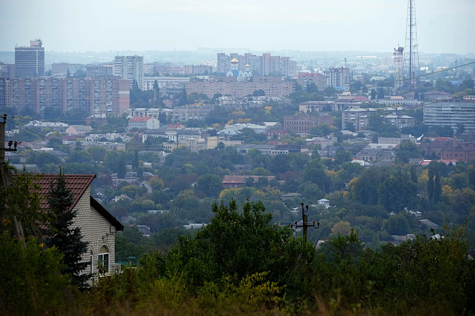 Ein Blick auf die Stadt Luhansk.  