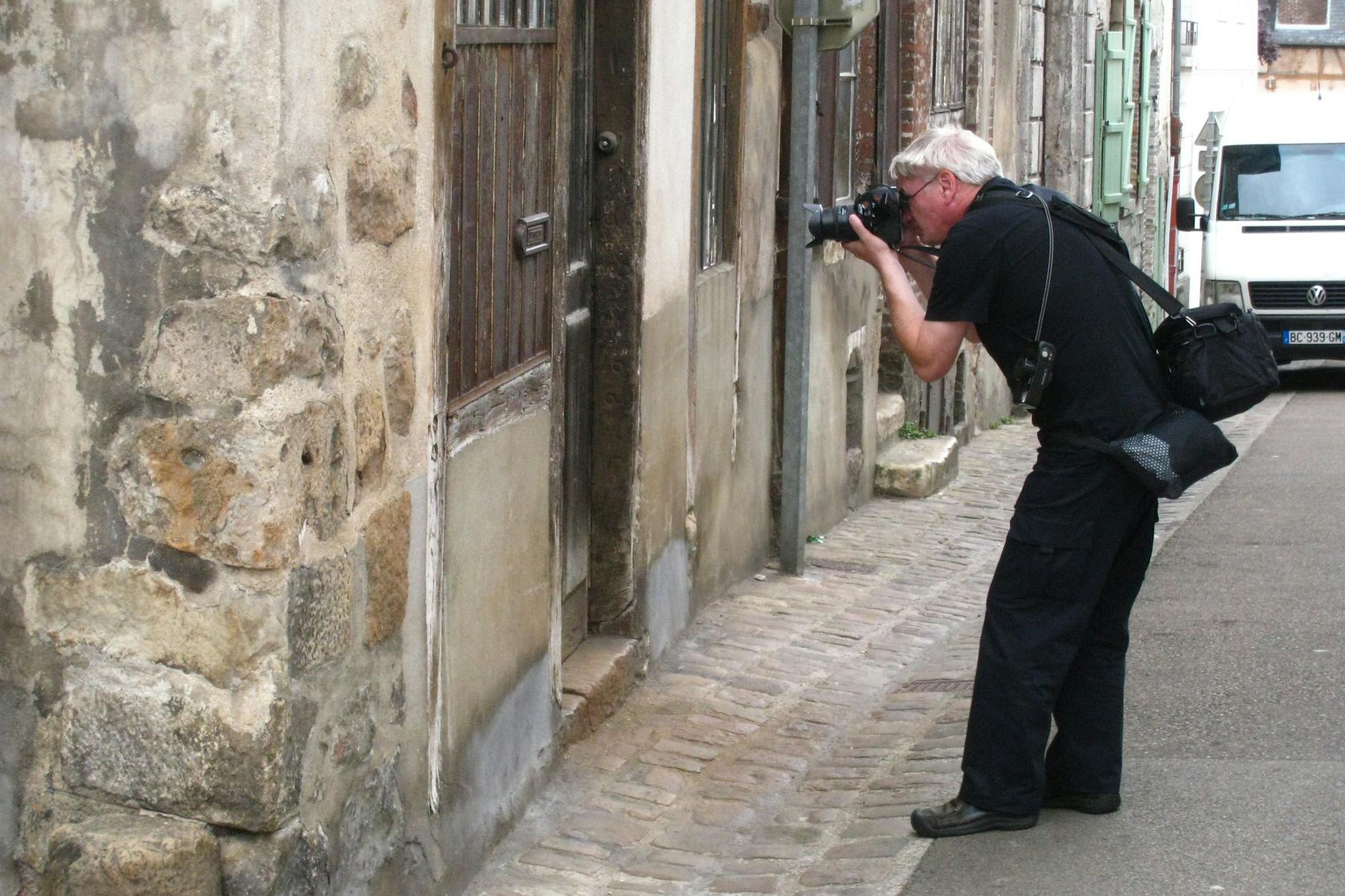 Mein Freund Micha beim Fotografieren in Frankreich.