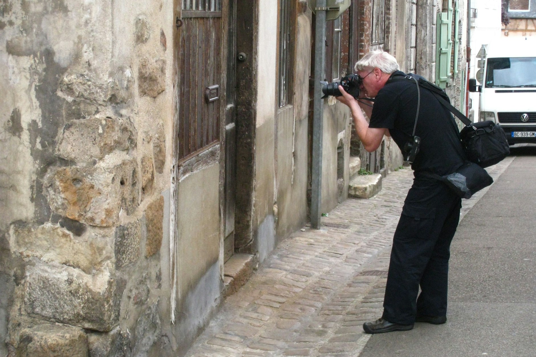 Mein Freund Micha beim Fotografieren in Frankreich.