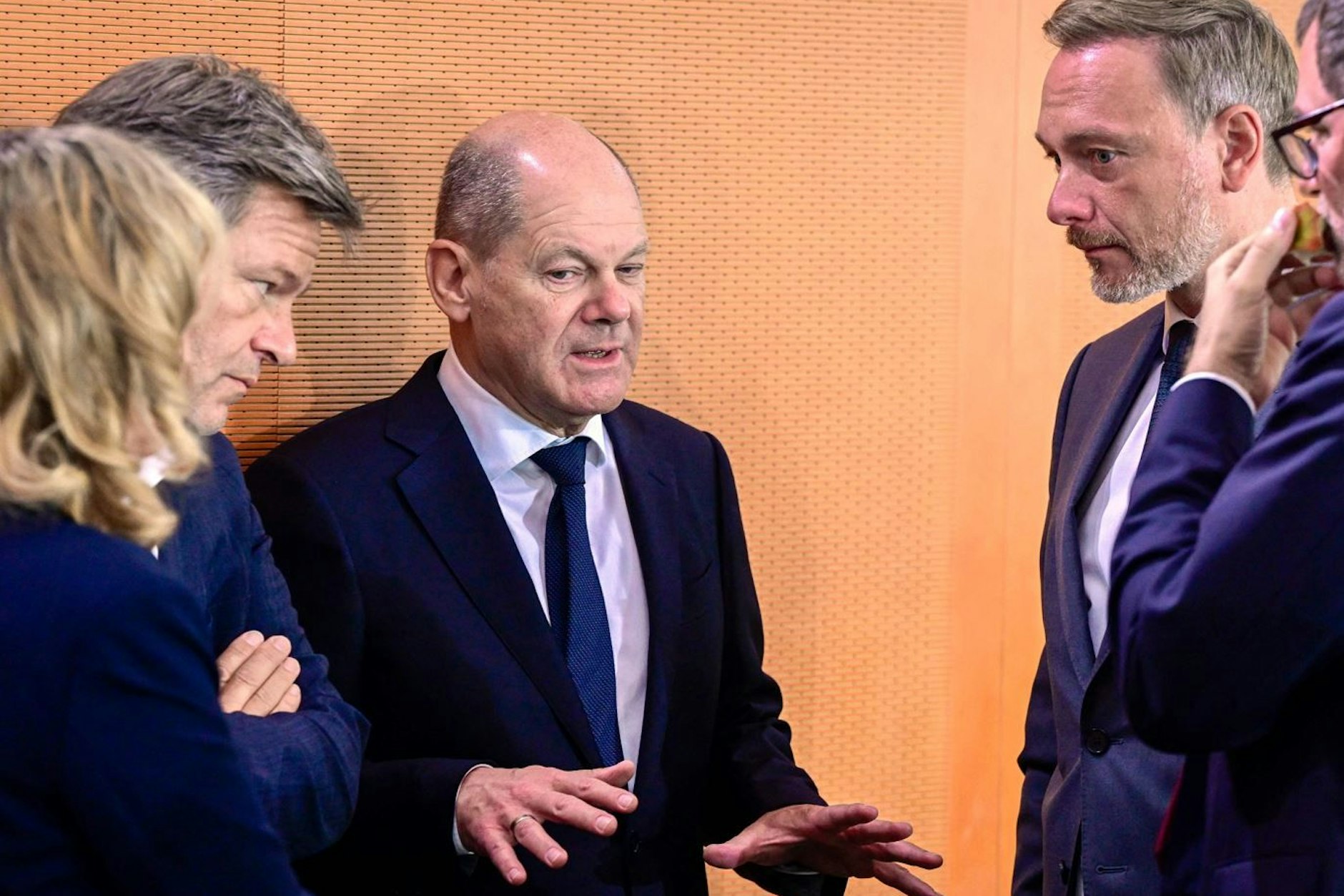 Derzeit keine ziemlich besten Freunde: Robert Habeck, Olaf Scholz und Christian Lindner.