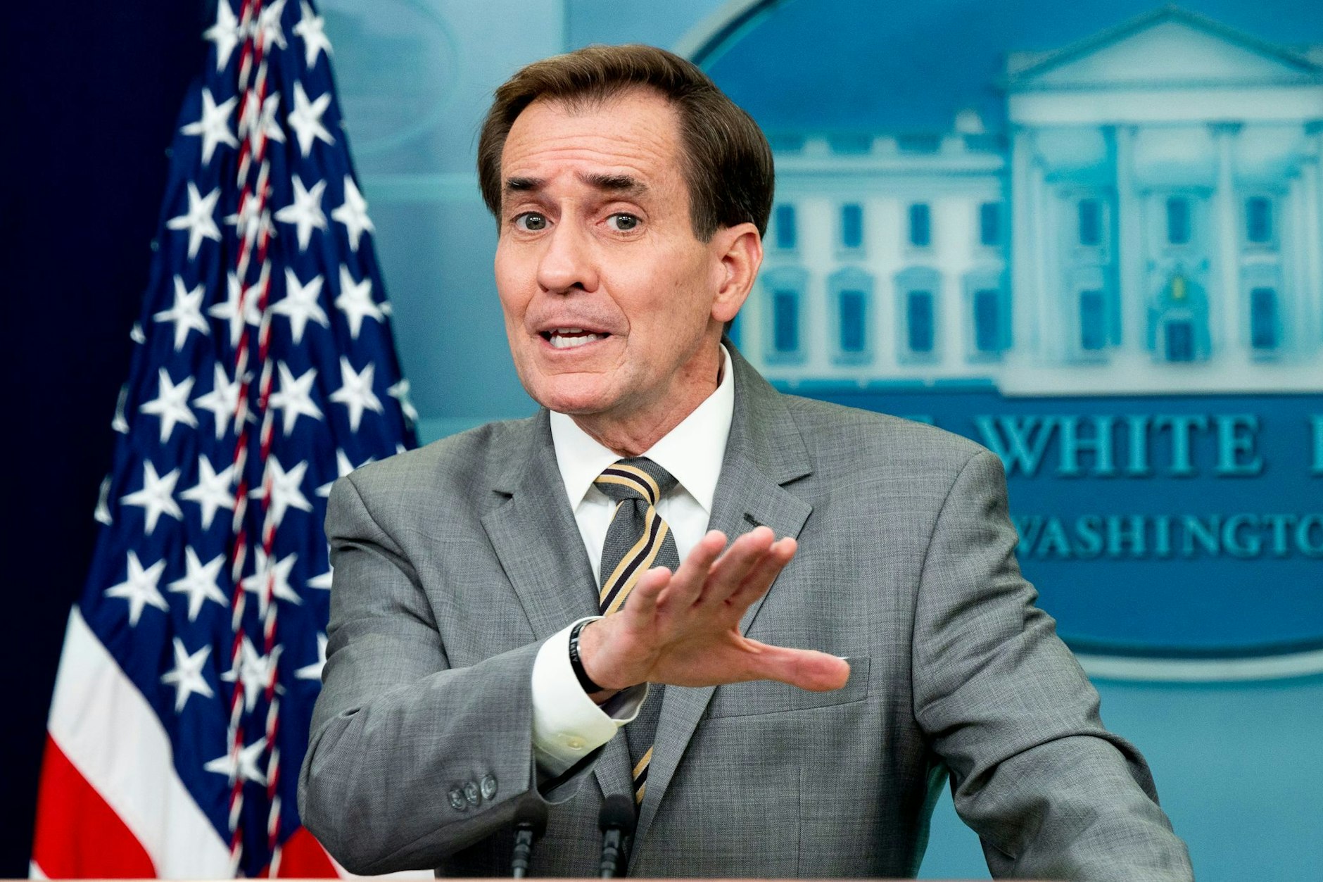 John Kirby, Kommunikationsdirektor des Nationalen Sicherheitsrates der USA, äußerte sich zum&nbsp;Einsatz russischer und ukrainischer Atomwaffen (Archivbild).&nbsp;