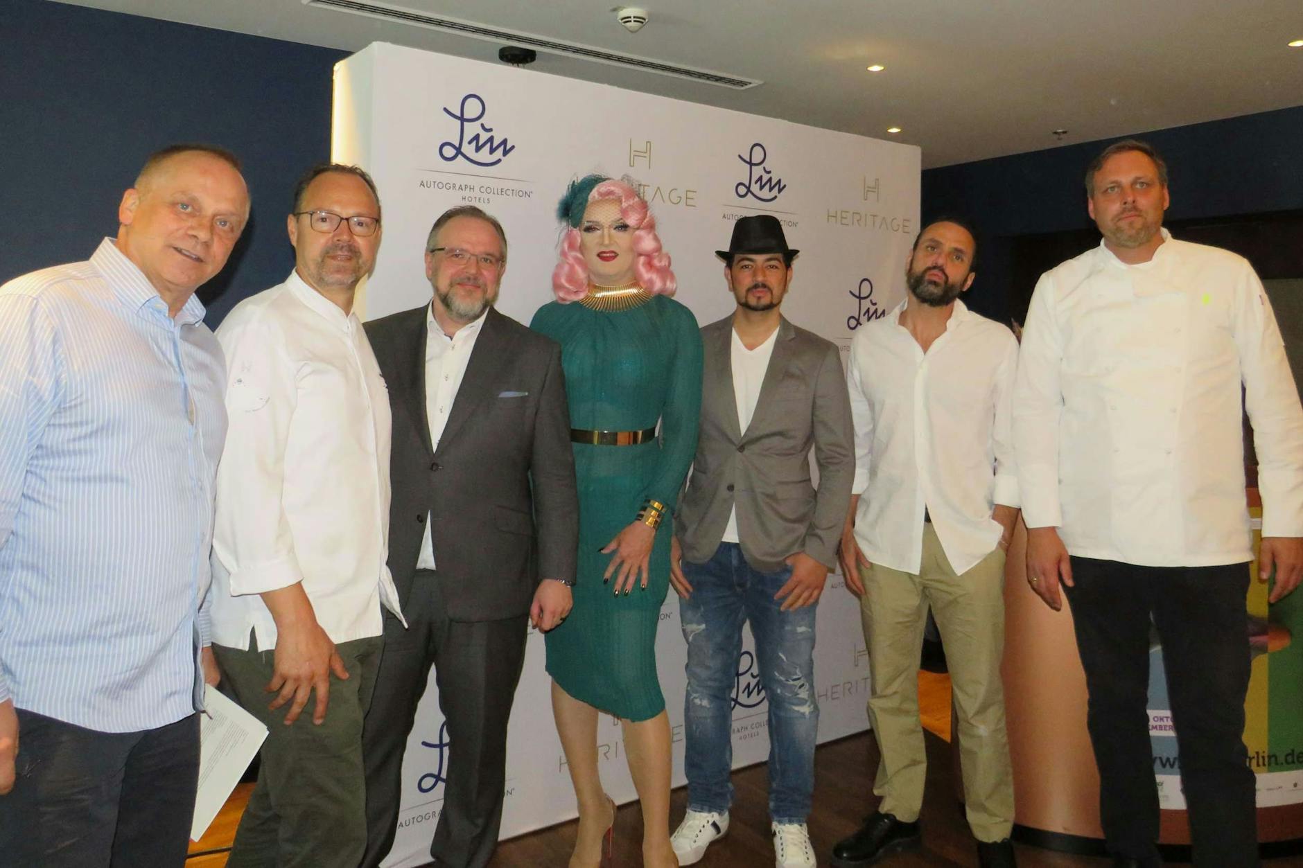 Gruppenbild mit Dame: Johannes Paetzold, Hendrik Otto, Bernhard Moser, Sheila Wolf, Serhat Aktas, Giacomo Mannucci und Florian Glauert.