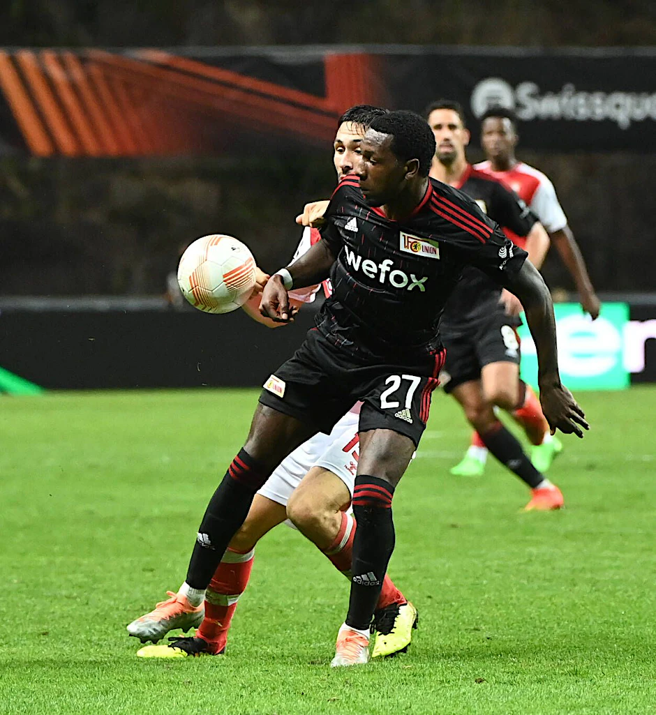 Seine Qualitäten werden gegen Sporting Braga wieder gefragt sein: Unions Stürmer Sheraldo Becker.