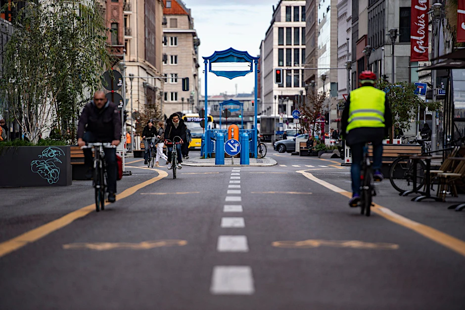 Gesperrt für Autos: Seit August 2020 gehört ein 500 Meter langer Abschnitt den Fußgängern und Radfahrern.