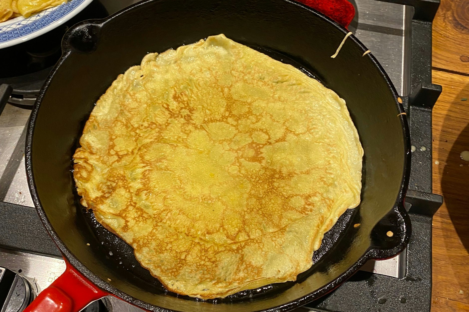 Sie wissen ja: Der erste Pfannkuchen geht immer in die Hose.