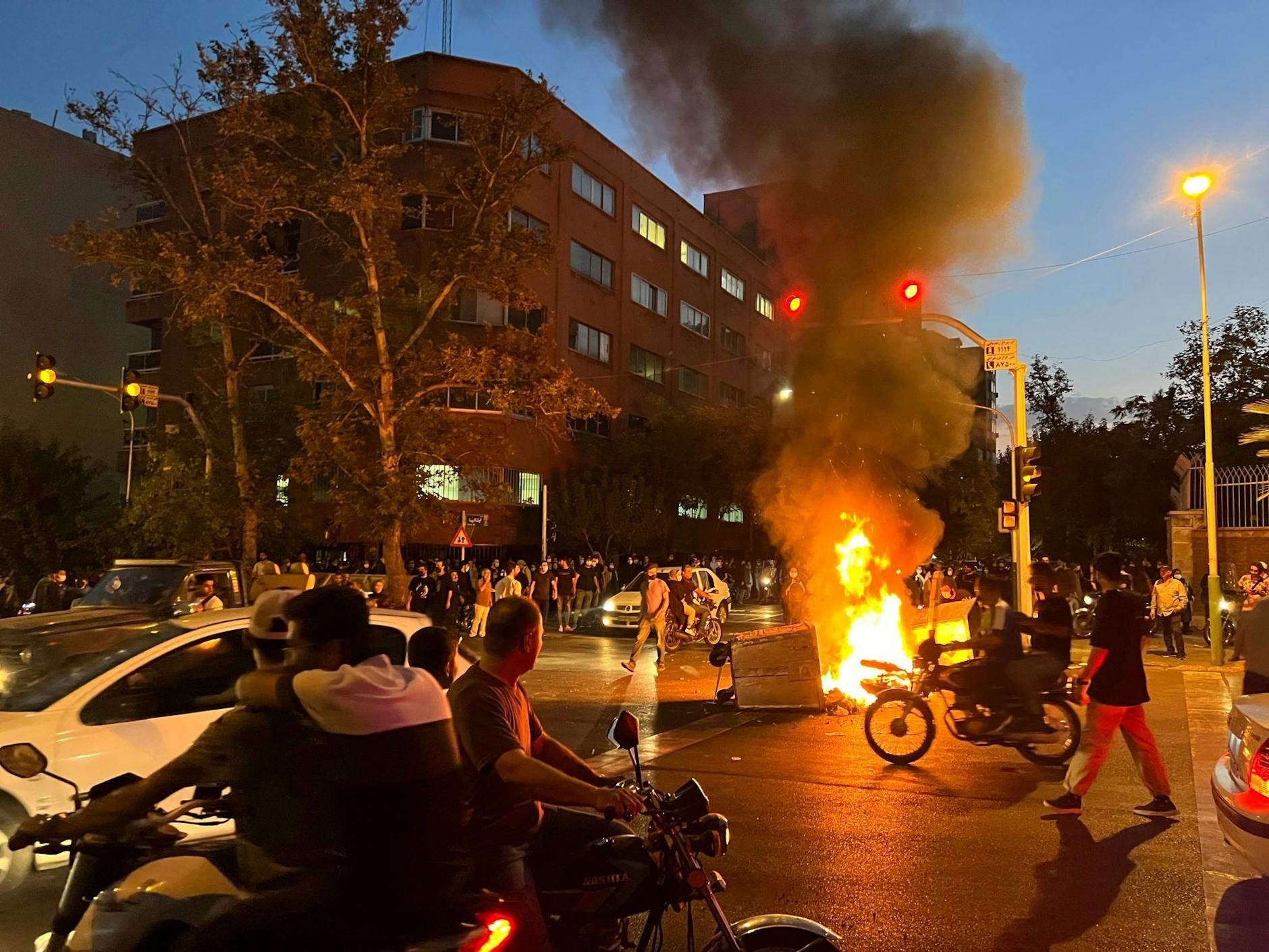 Proteste in Teheran (Foto vom Montag, 19. September 2022).