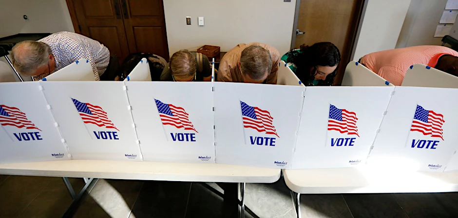 ARCHIV - Bei den Zwischenwahlen, den sogenannten Midterms, werden alle 435 Sitze im Repräsentantenhaus und 35 der 100 Sitze im Senat vergeben.  