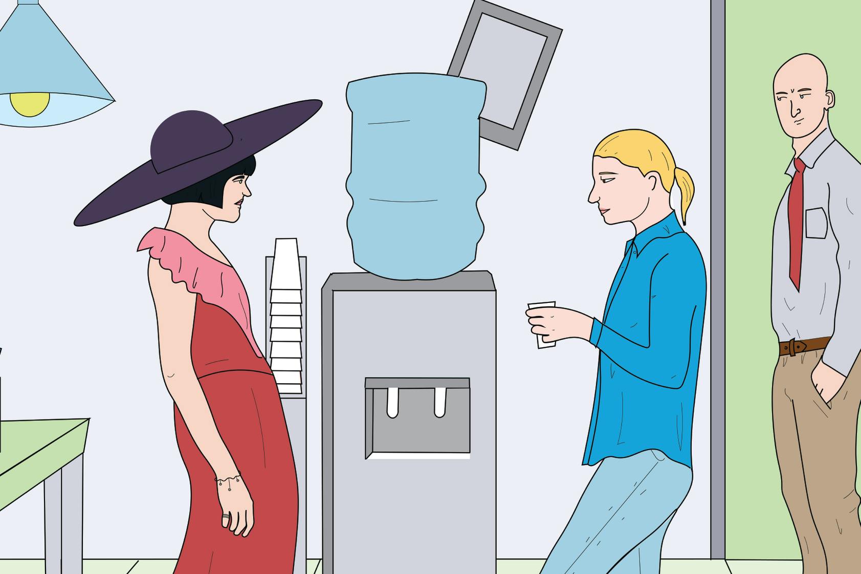 Auf der Arbeit gelten ganz besonders strenge Dresscodes. Kleid mit Hut wäre in den meisten Büros sicher keine Option.