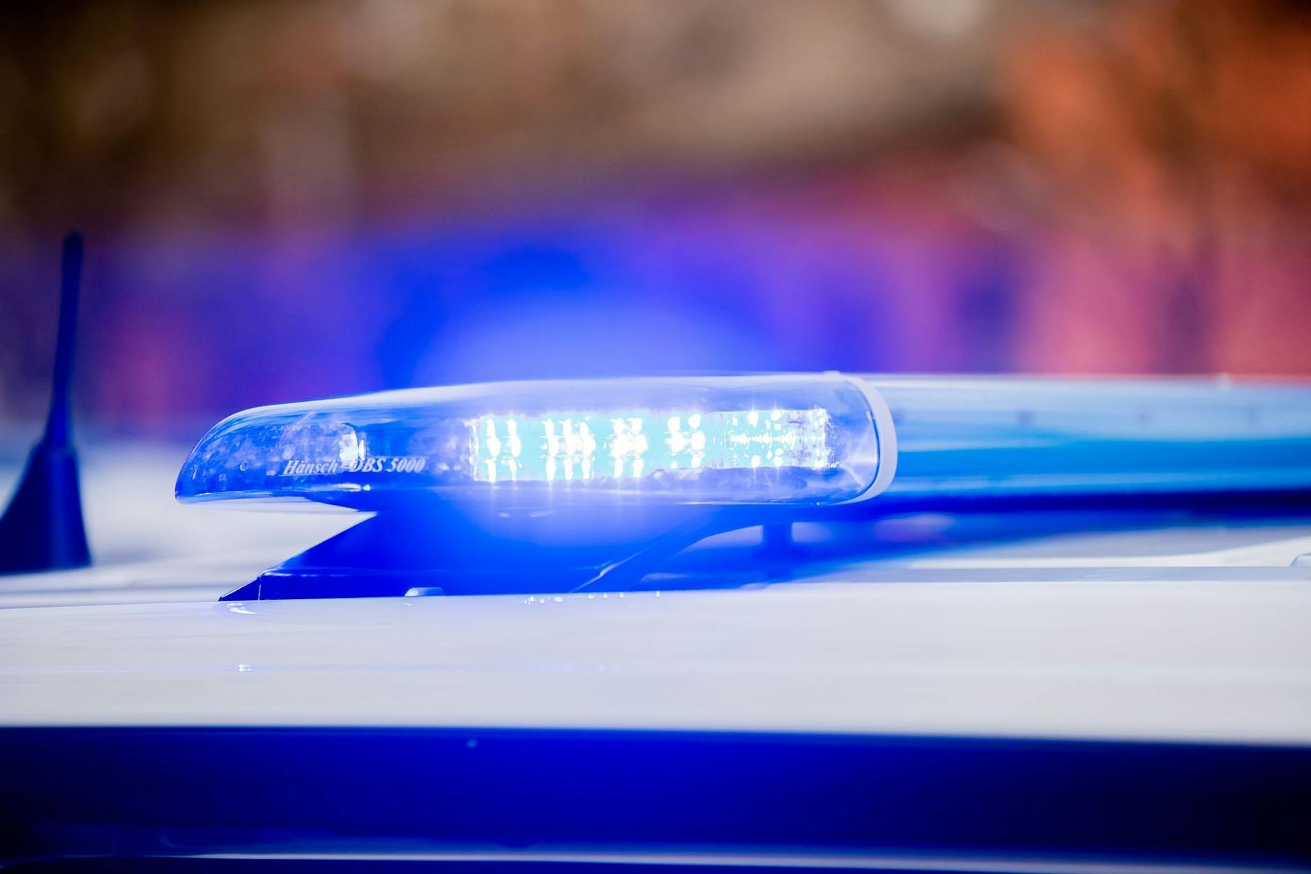 ARCHIV - Das Blaulicht eines Polizeifahrzeuges leuchtet.