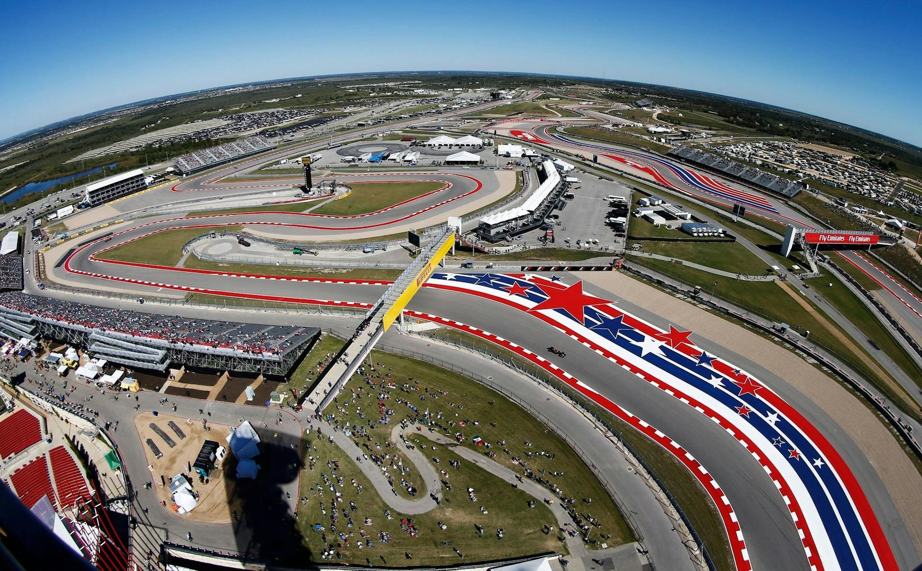 ARCHIV - Blick vom Turm auf den Circuit of the Americas in Austin, Texas.