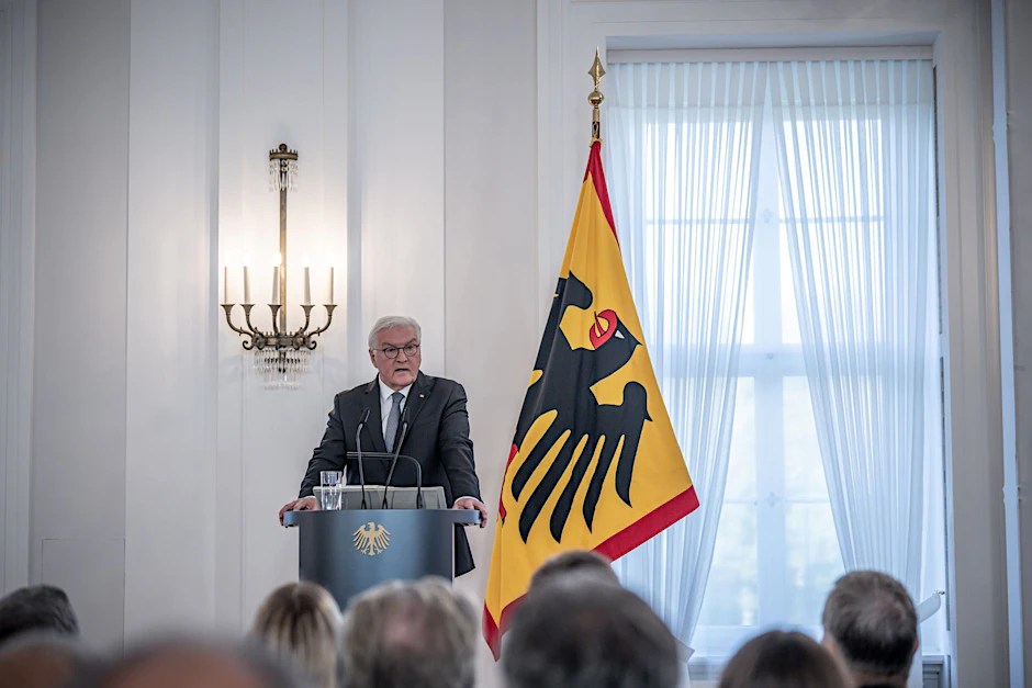 dpatopbilder - «Es beginnt für Deutschland eine Epoche im Gegenwind»: Bundespräsident Frank-Walter Steinmeier.  