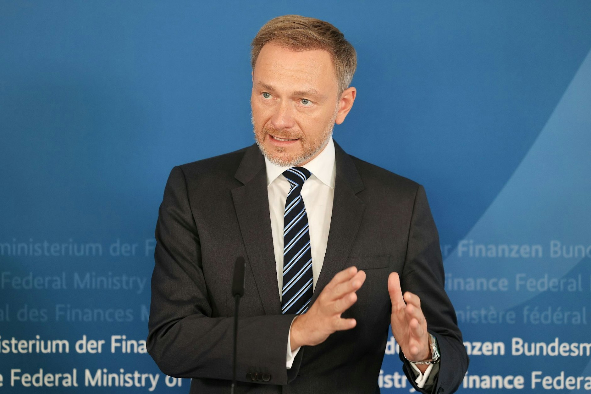 Bundesfinanzminister Christian Lindner (wirbt immer wieder für Fracking.