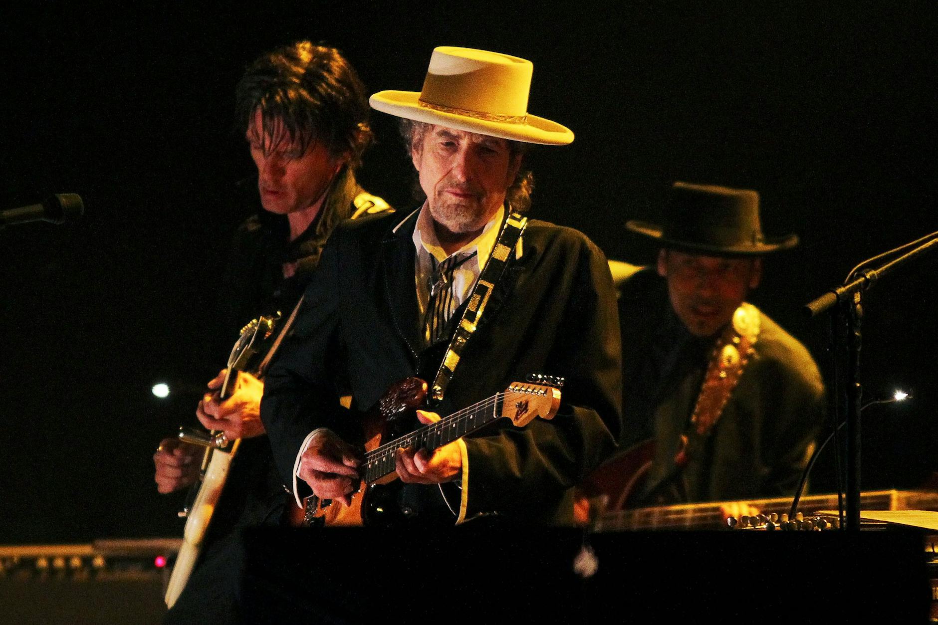 Bob Dylan in einer Zeit, als er noch Gitarre spielte.