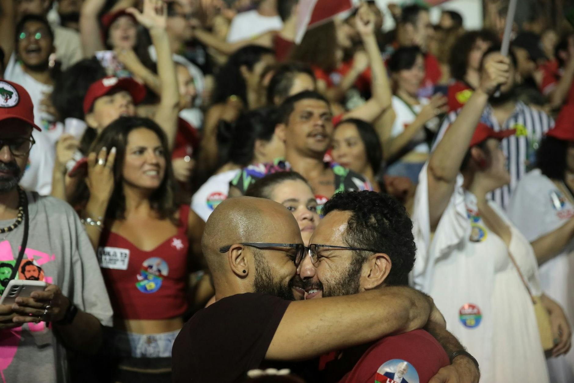 Die Freude unter den Anhänger von Lula da Silva ist groß.
