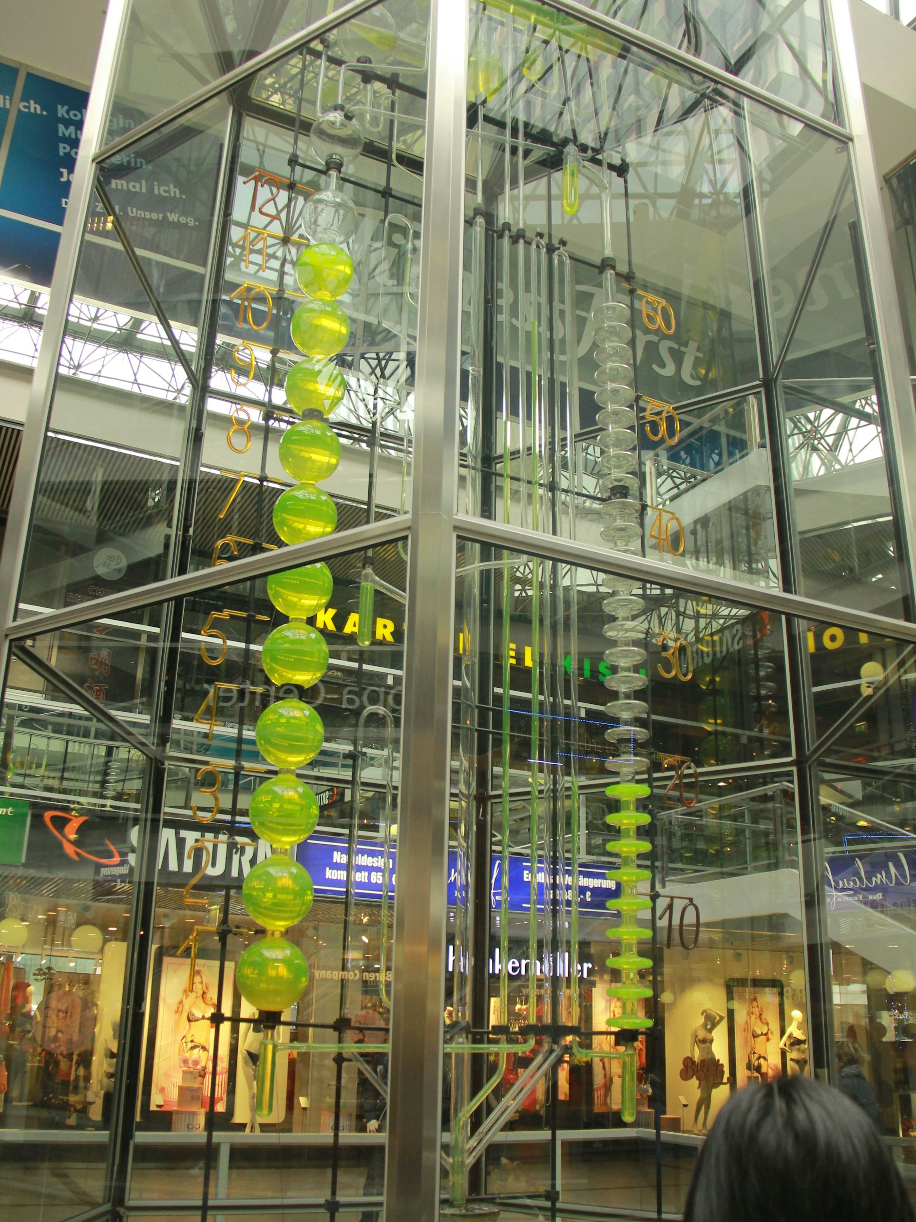 Badewasser misst die Zeit im Europa-Center. Die Frage ist nur, warum???