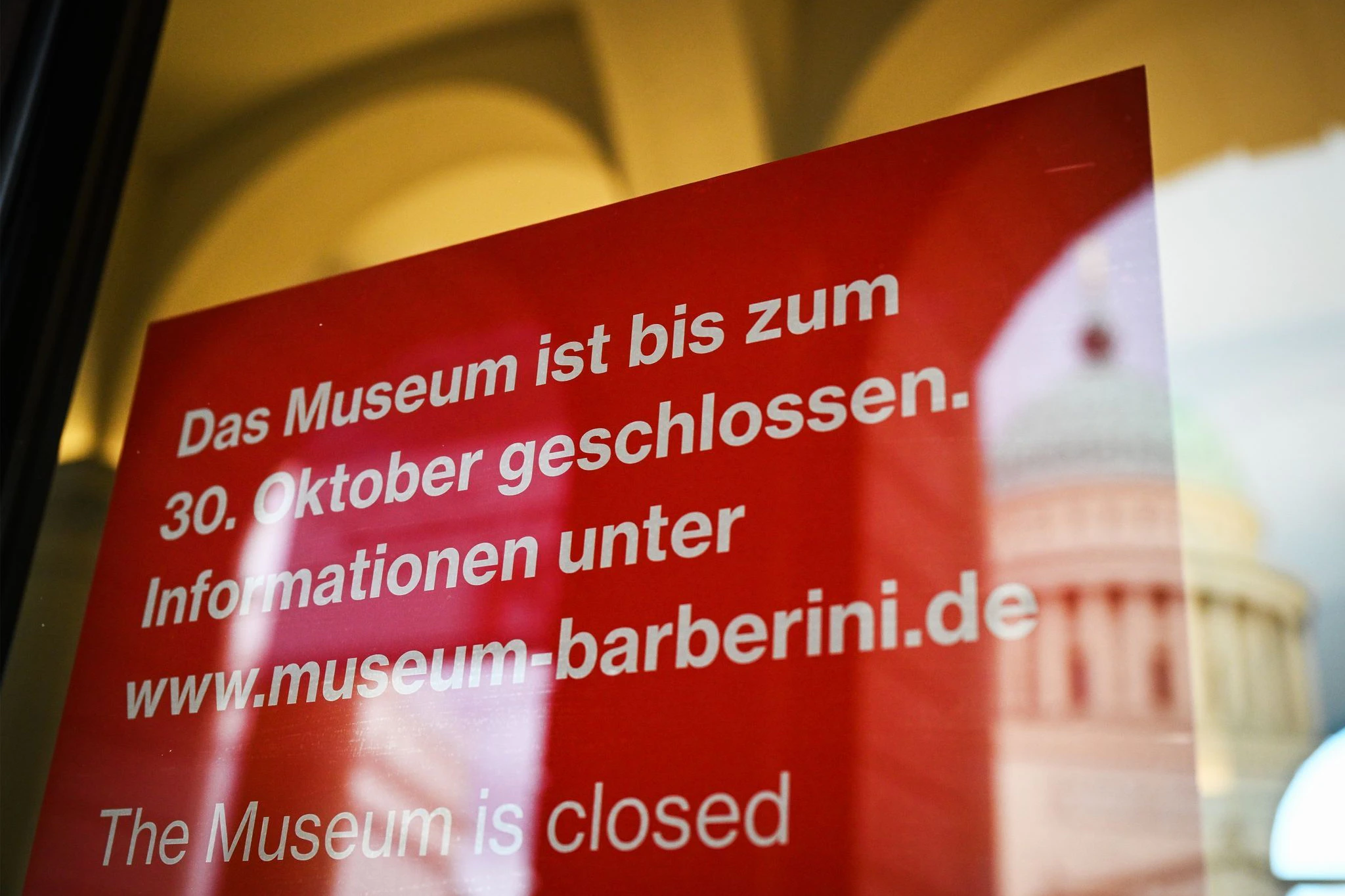 Nach dem Angriff von Klimaaktivisten blieb das Potsdamer Museum Barberini für einige Tage geschlossen. Seit Montag ist es wieder geöffnet.