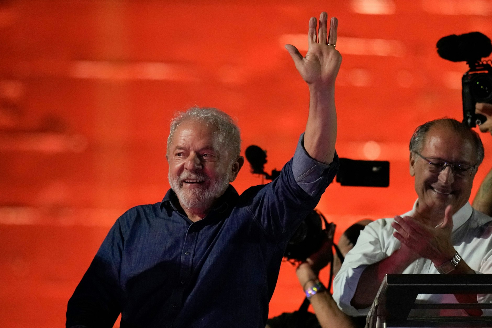 Luiz Inácio Lula da Silva nach Bekanntgabe der Wahlergebnisse.
