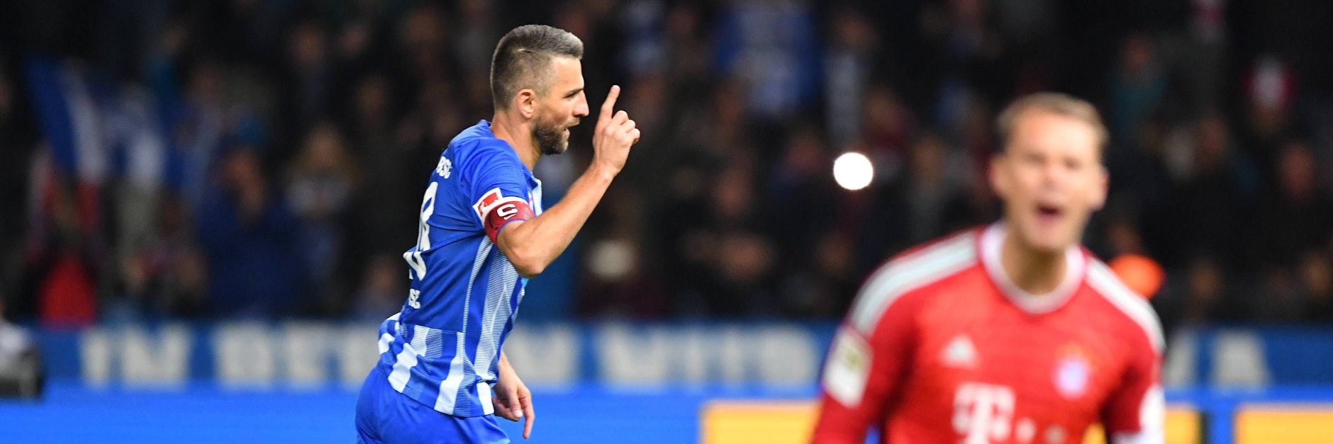 2018 schlug Vedad Ibisevic gegen den FC Bayern zu, erzielte für Hertha BSC beim 2:0 das wichtige erste Tor per Elfmeter gegen Manuel Neuer. 