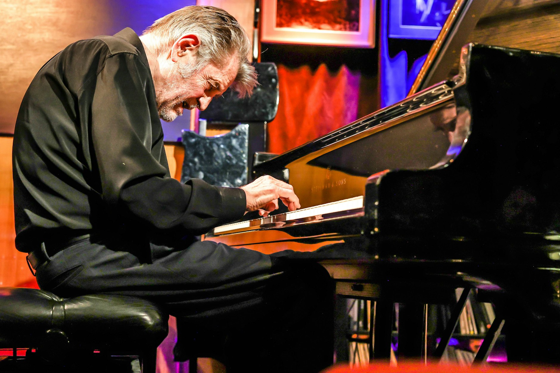 Alexander von Schlippenbach beim Konzert im Jazzclub A-Trane 2022.