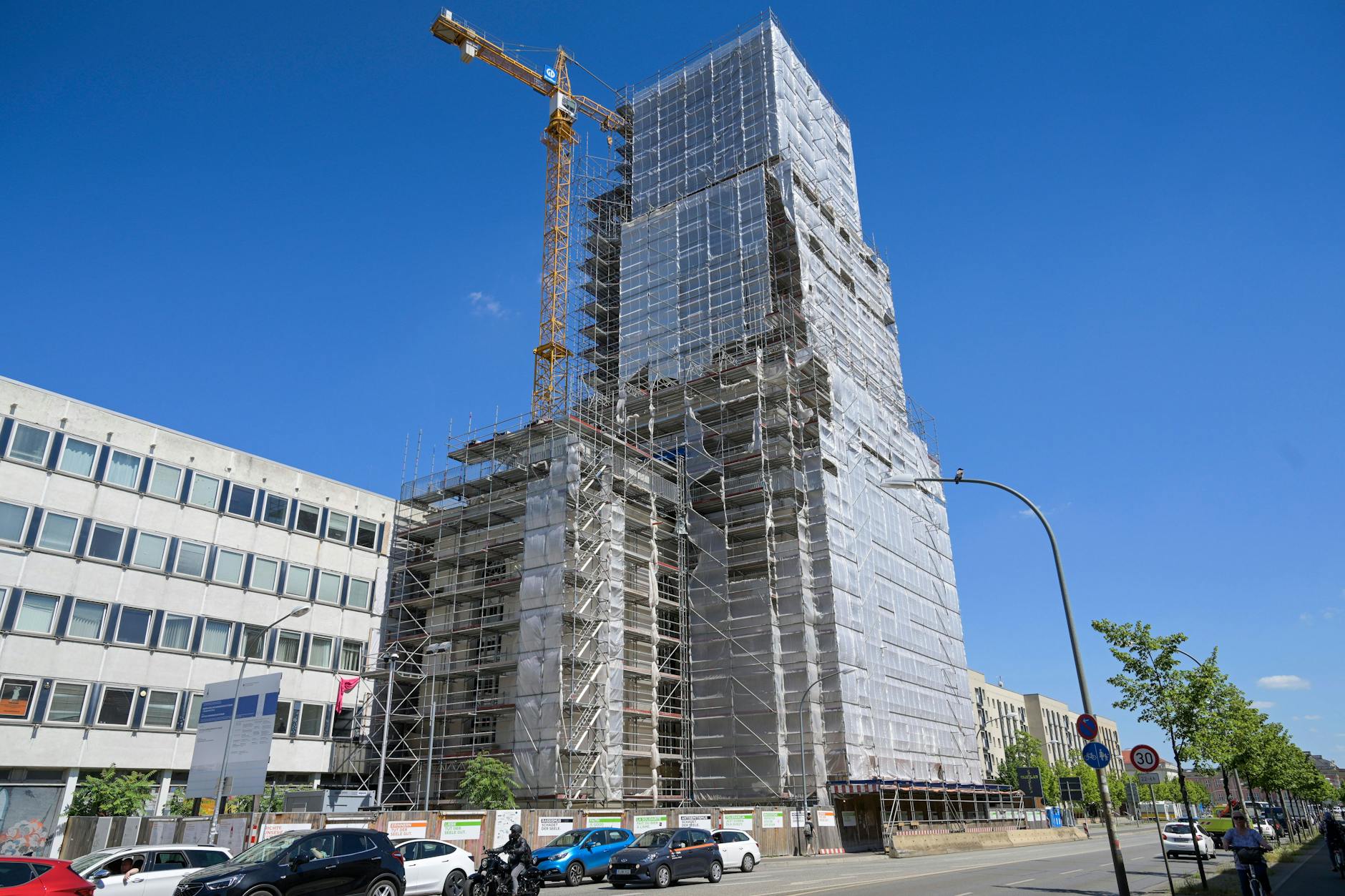 Baustelle des Turms der Garnisonkirche in Potsdam