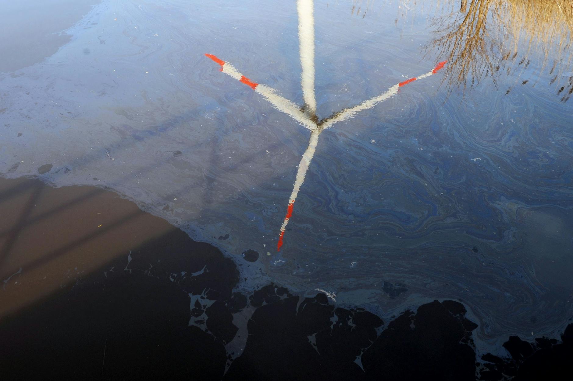 Ölaustritt in Friesland, 2015.