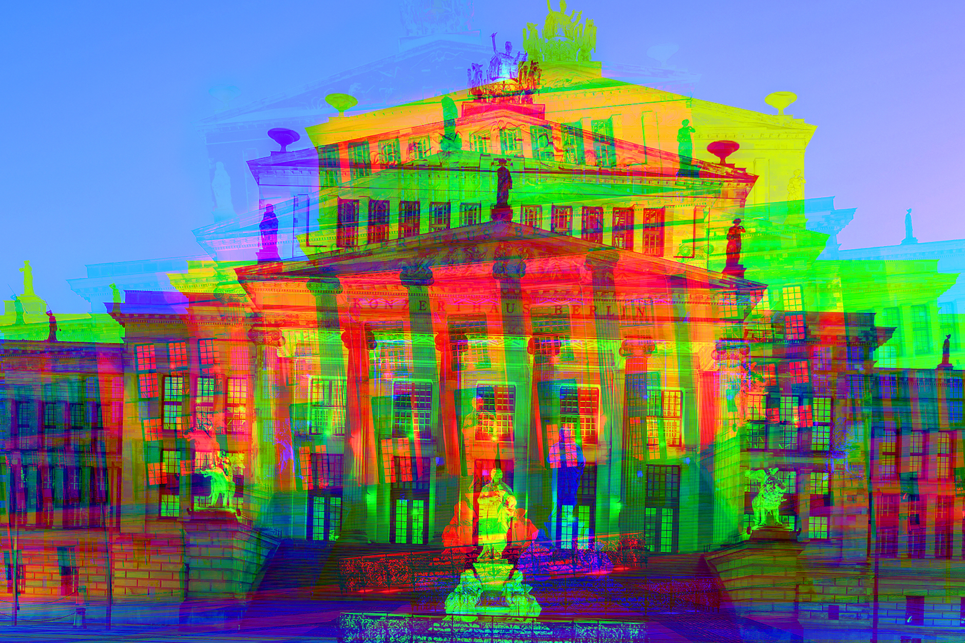 Das Konzerthaus Berlin, experimentell dargestellt. 