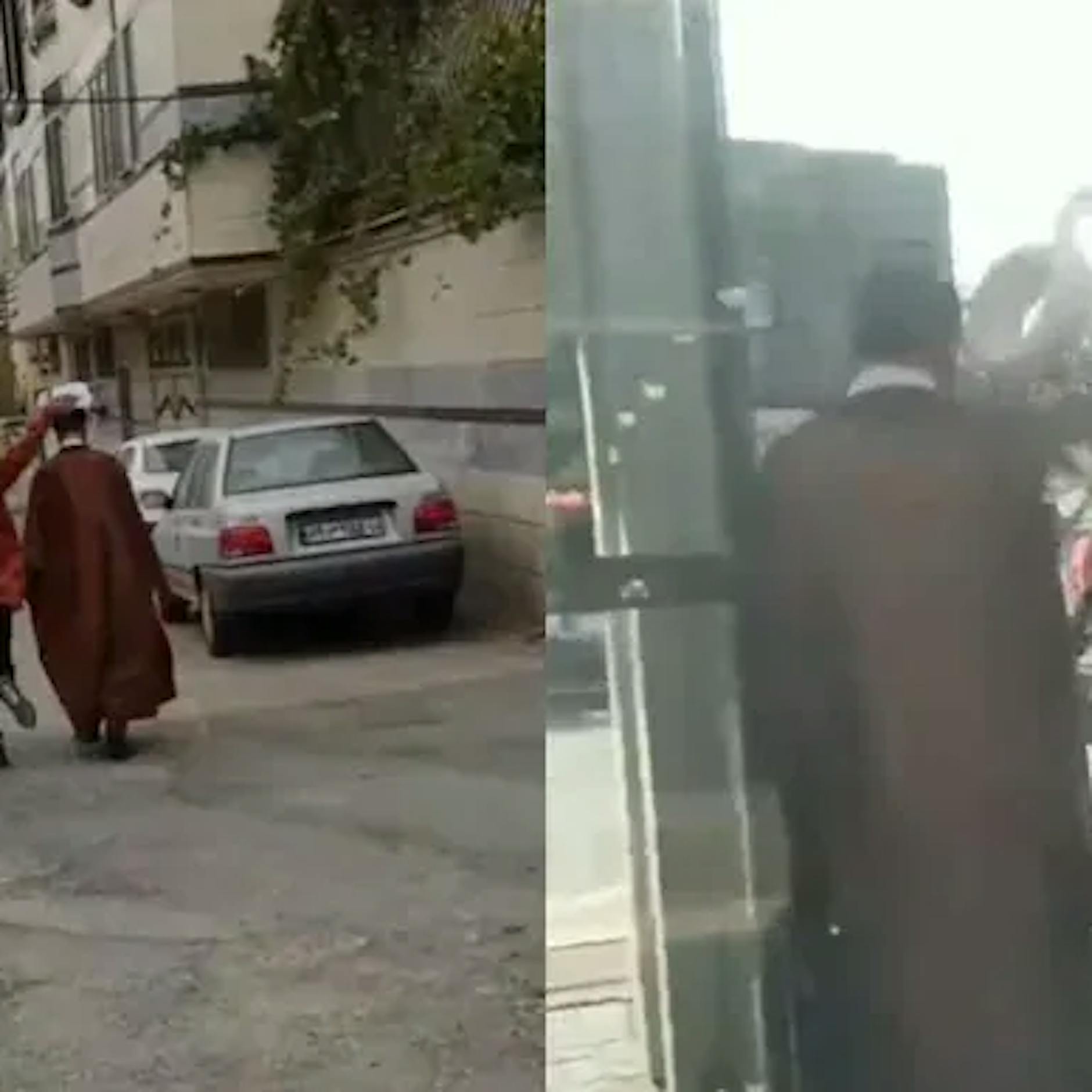 Virale Videos: Junge Iraner stoßen Geistlichen die Turbane vom Kopf