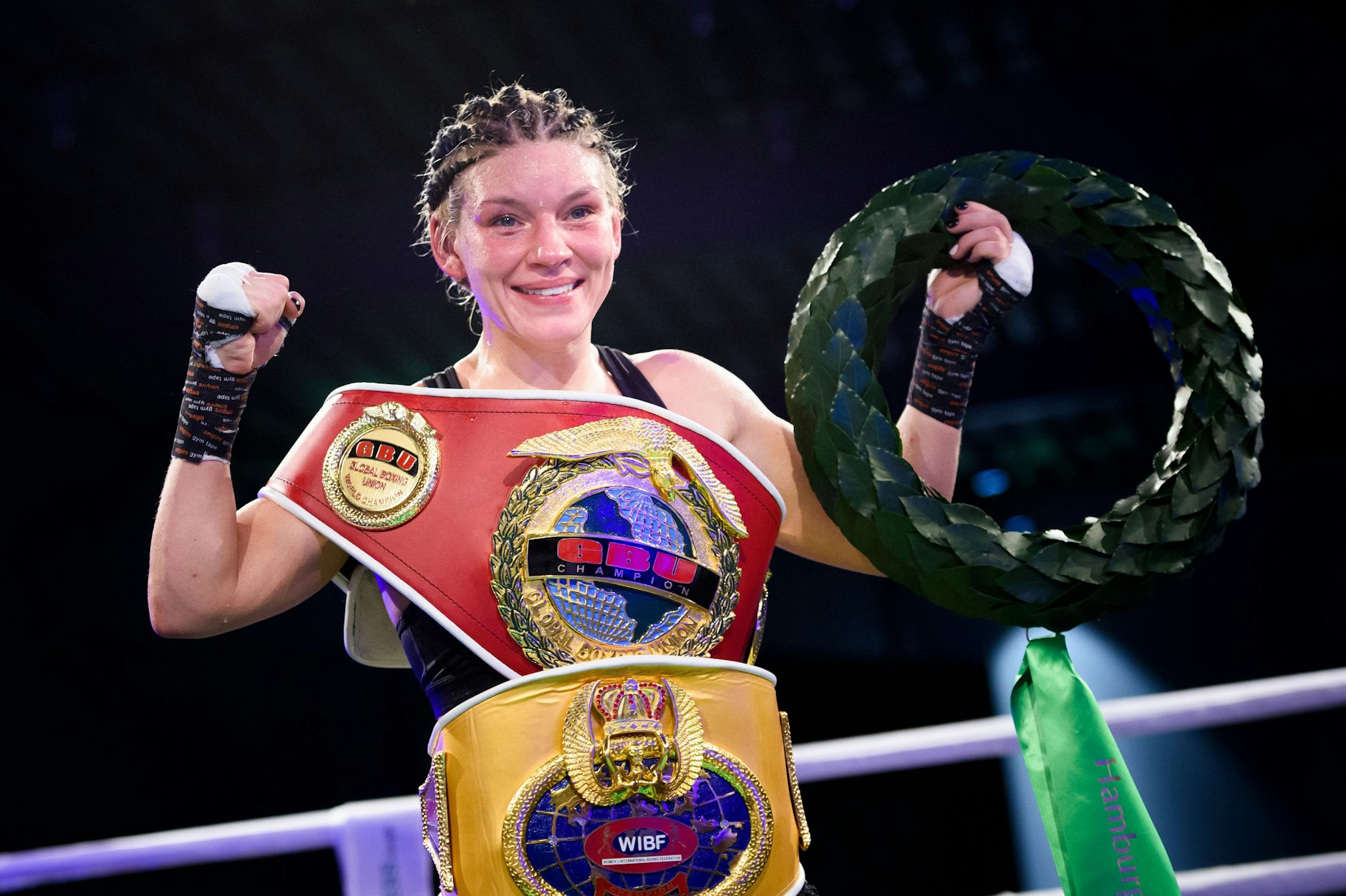 Nina Meinke hat das, was sie schon so lange wollte: den Weltmeistergürtel.&nbsp;