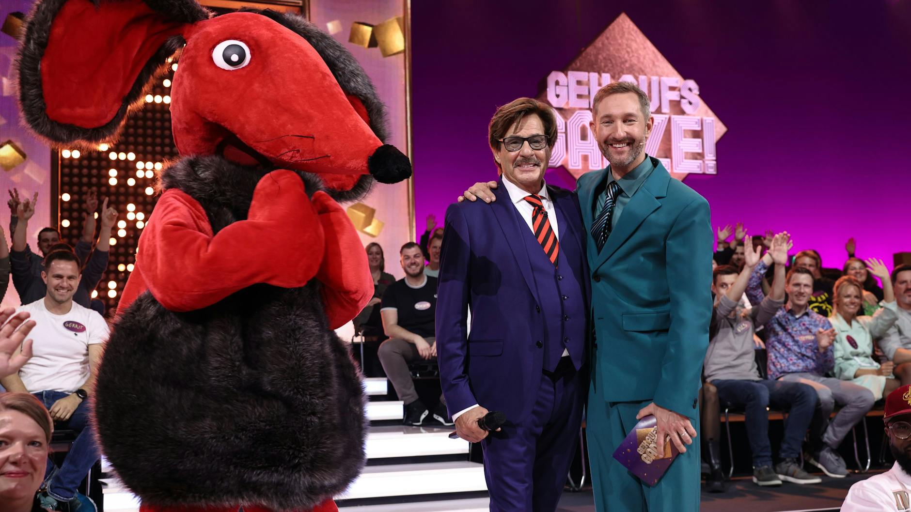 „Geh aufs Ganze!“: Der Zonk, Jörg Draeger und Daniel Boschmann (v.l.) kehrten bereits wieder auf die Mattscheiben zurück.