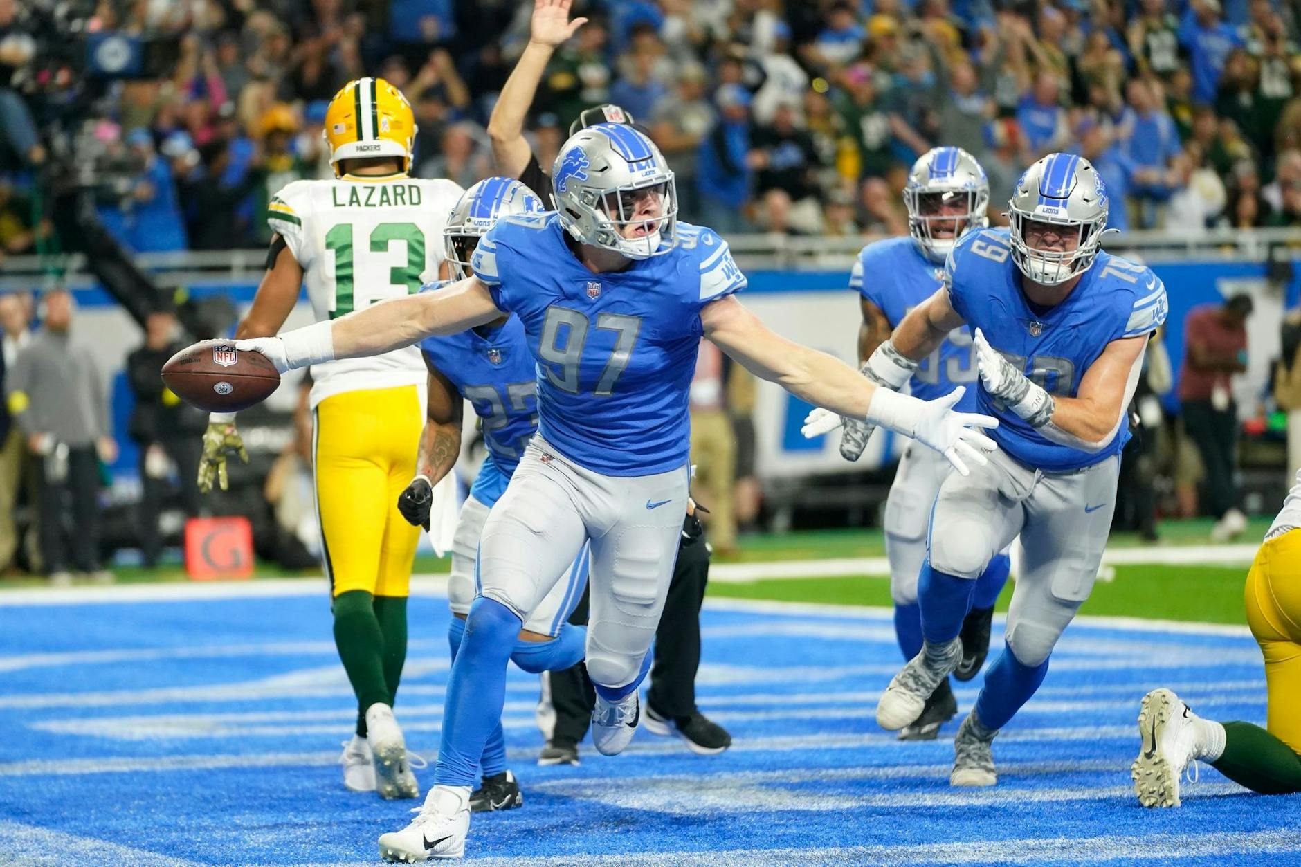 Die Detroit Lions konnten sich über einen Sieg gegen die Green Bay Packers freuen.