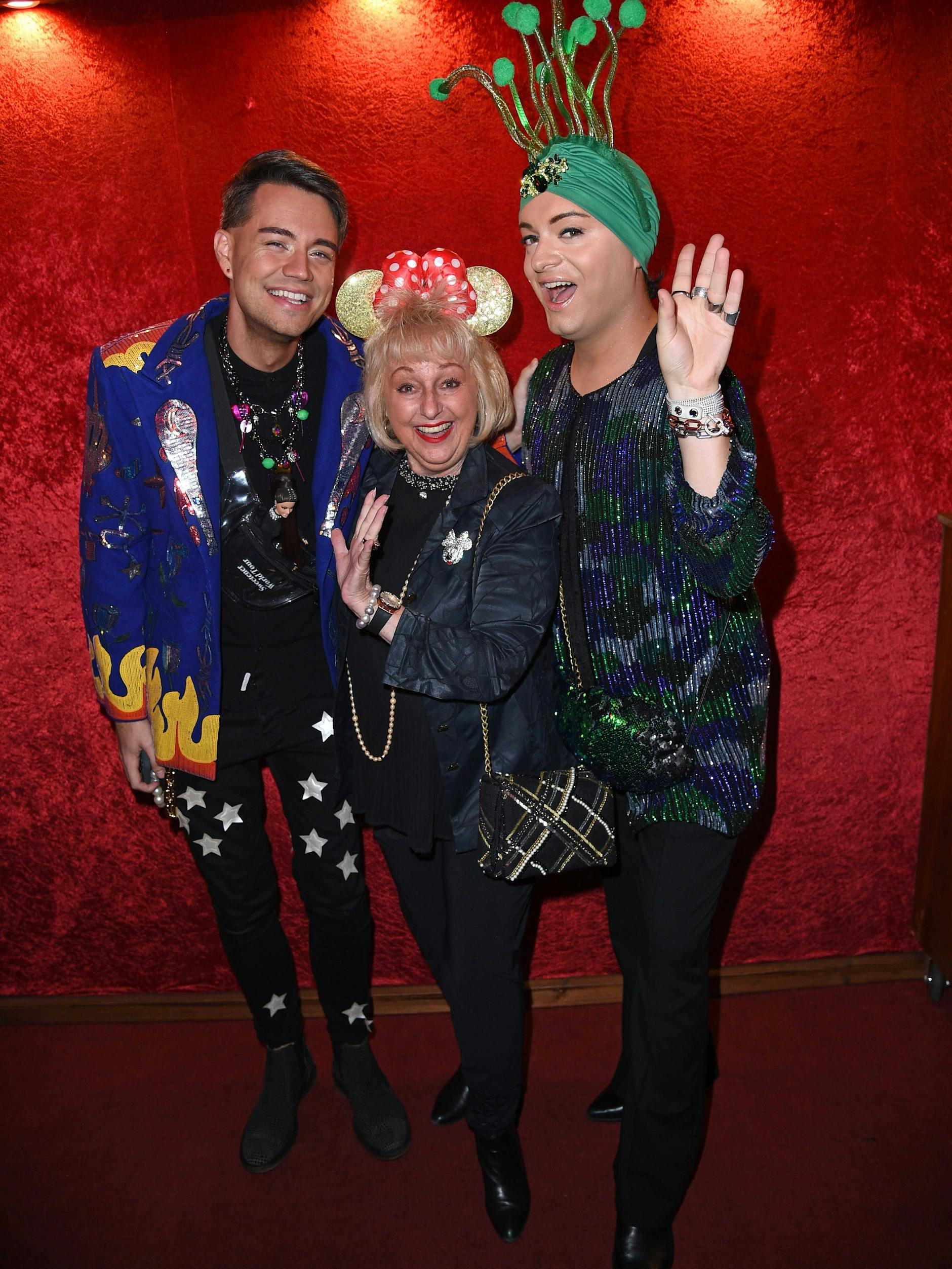 Stefanie Simon, Entertainer Julian F. M. Stoeckel (r.) mit Freund Marcell Damaschke bei der Palazzo-Premiere in Berlin.