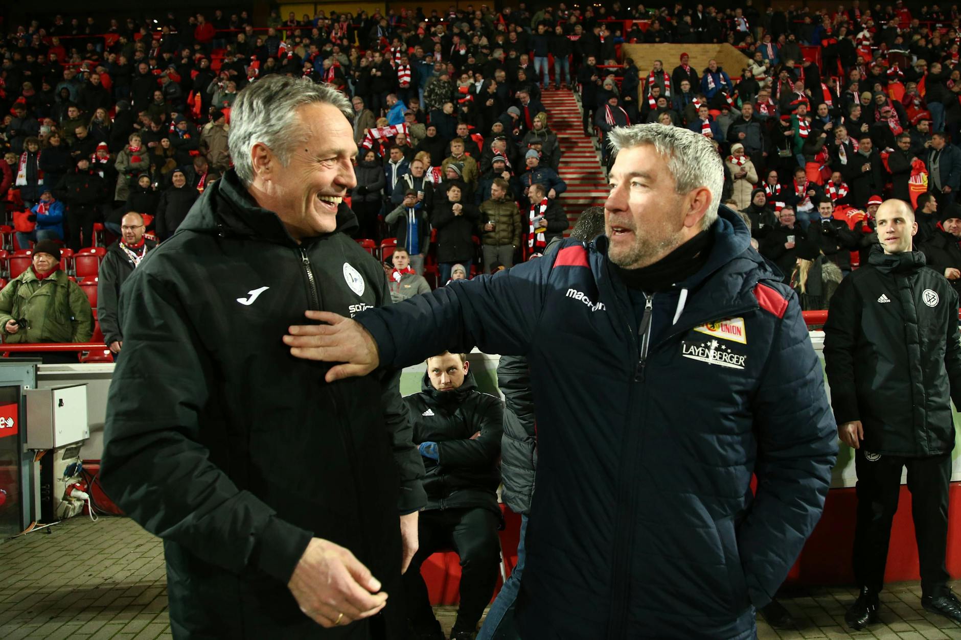 Zwei eiserne Trainer-Legenden: Nur noch Uwe Nehaus (l.) hat mehr Spiele mit dem 1. FC Union absolviert als Urs Fischer, der in Freiburg mit Heinz Werner gleichzieht. 