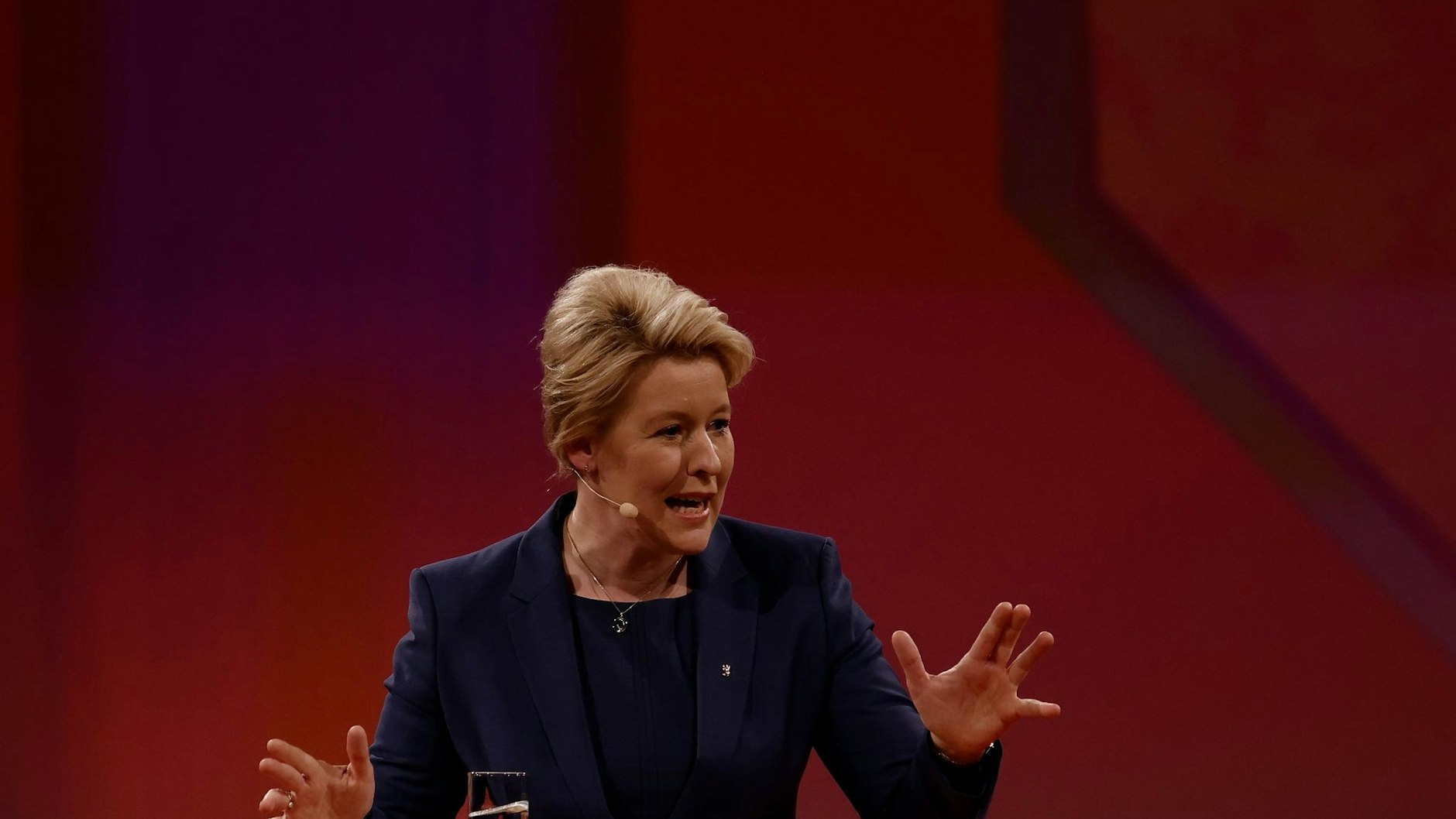 Franziska Giffey (SPD), Regierende Bürgermeisterin von Berlin. Am Sonnabend scharte sich die SPD bei ihrem Parteitag um sie.