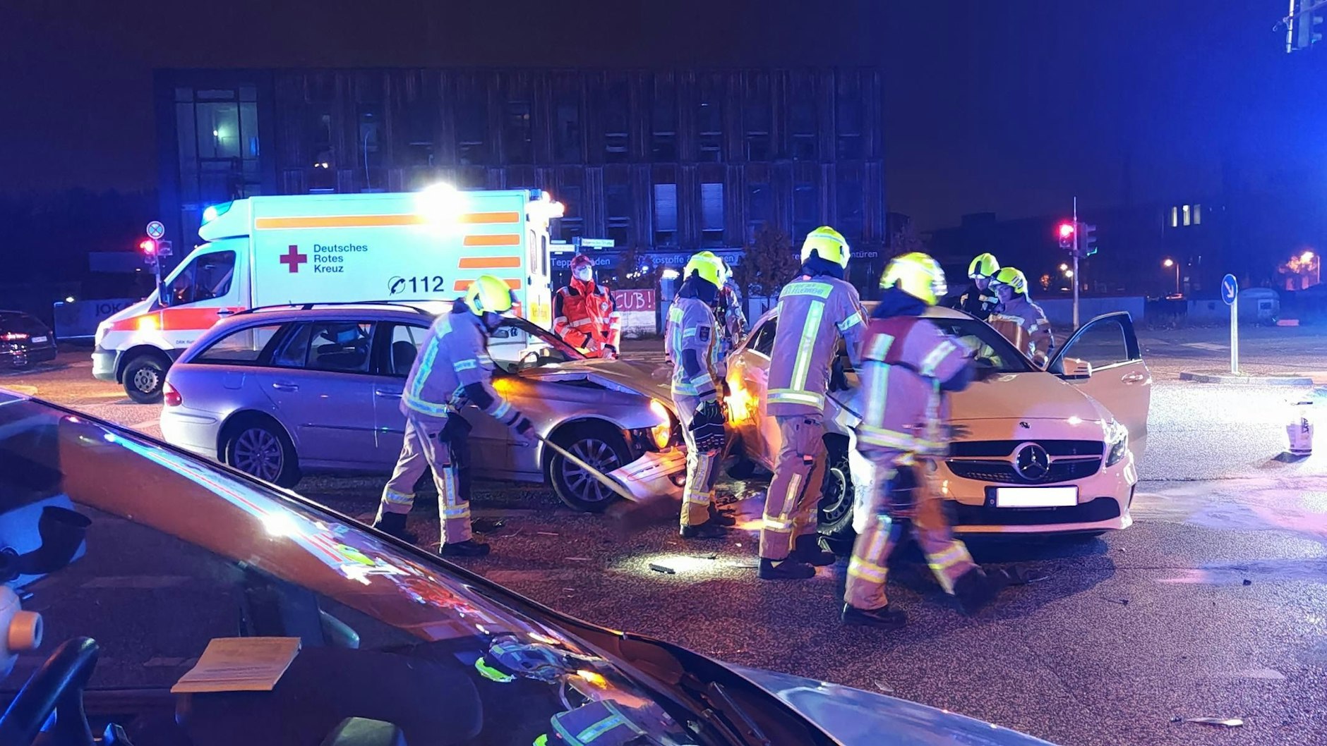 In Adlershof kam es zu einem Unfall nach einem Vorfahrtsfehler.