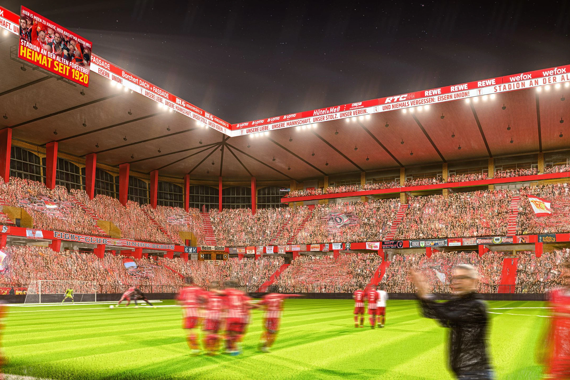 So soll der Innenraum des erweiterten Stadions aussehen.