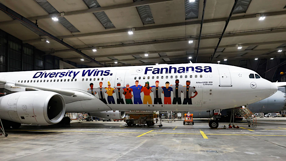 Der Lufthansa-Airbus mit Sonderlackierung