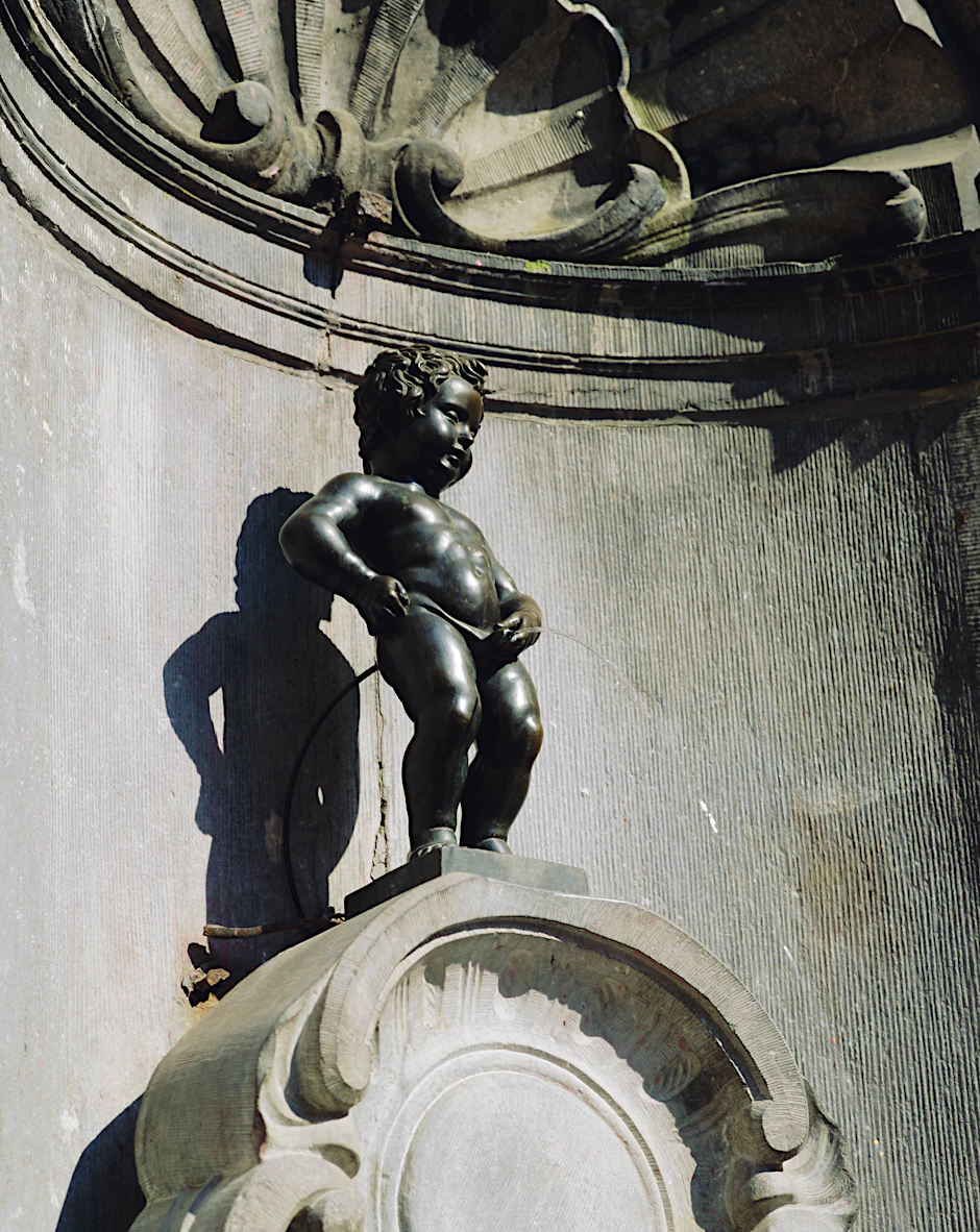 Na, läuft noch alles?  Das berühmte Manneken Pis in Brüssel.