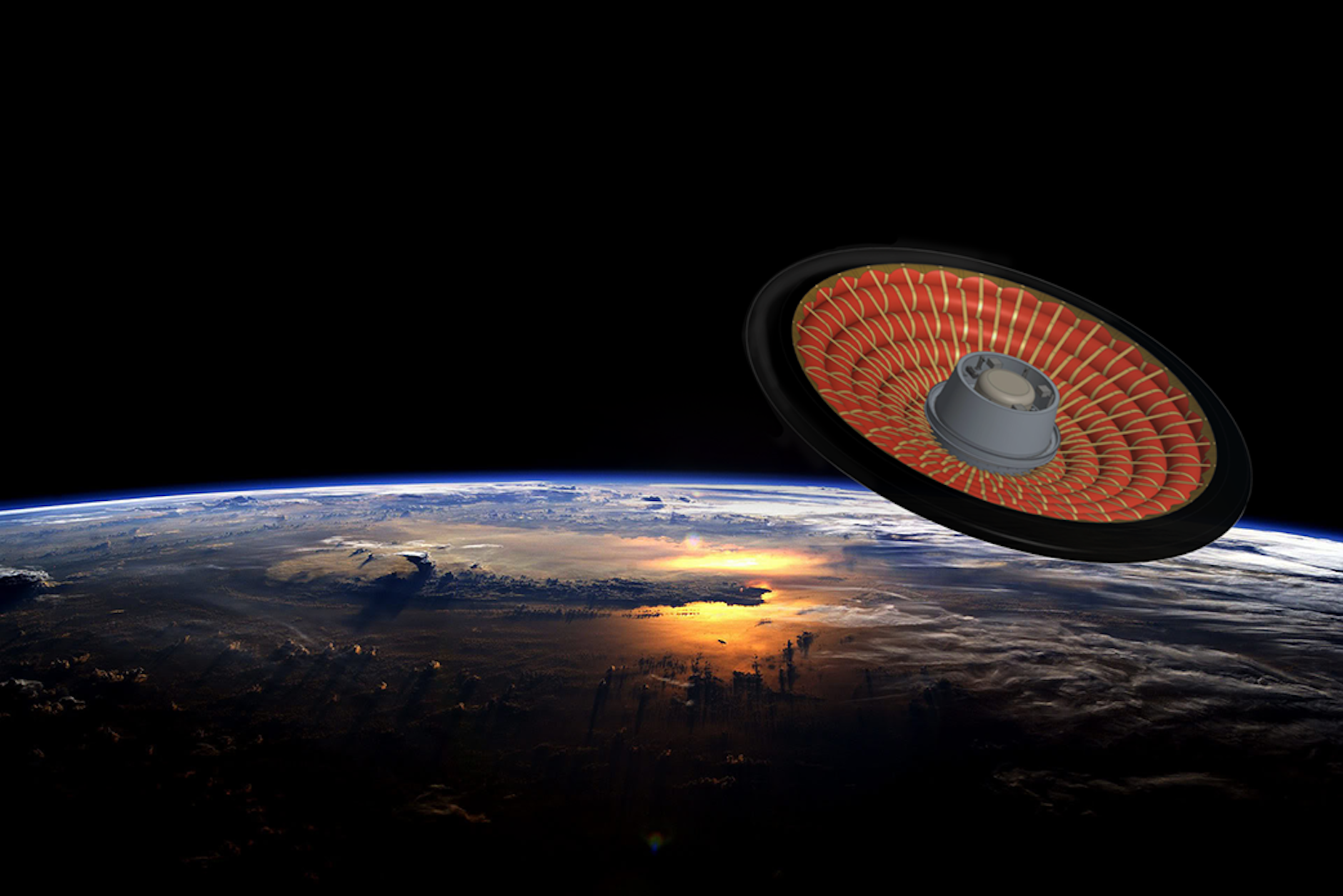 Dieser Hitzeschutzschild der Nasa könnte bei künftigen bemannten Missionen zum Einsatz kommen.