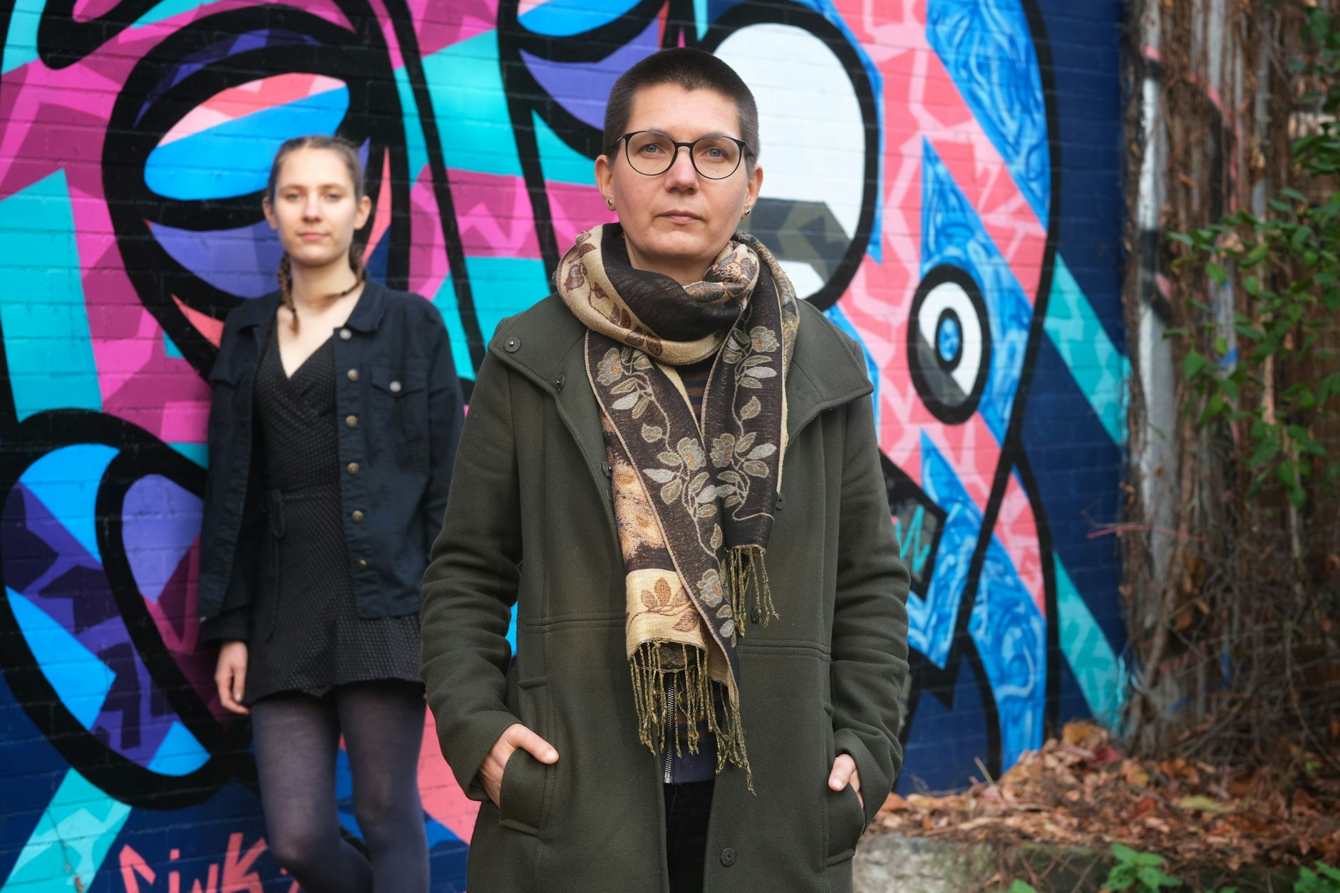 Es ist ihnen ernst: Solvig Schinköthe und ihre Tochter Lina am Tag vor einer der vielen Straßenblockaden.