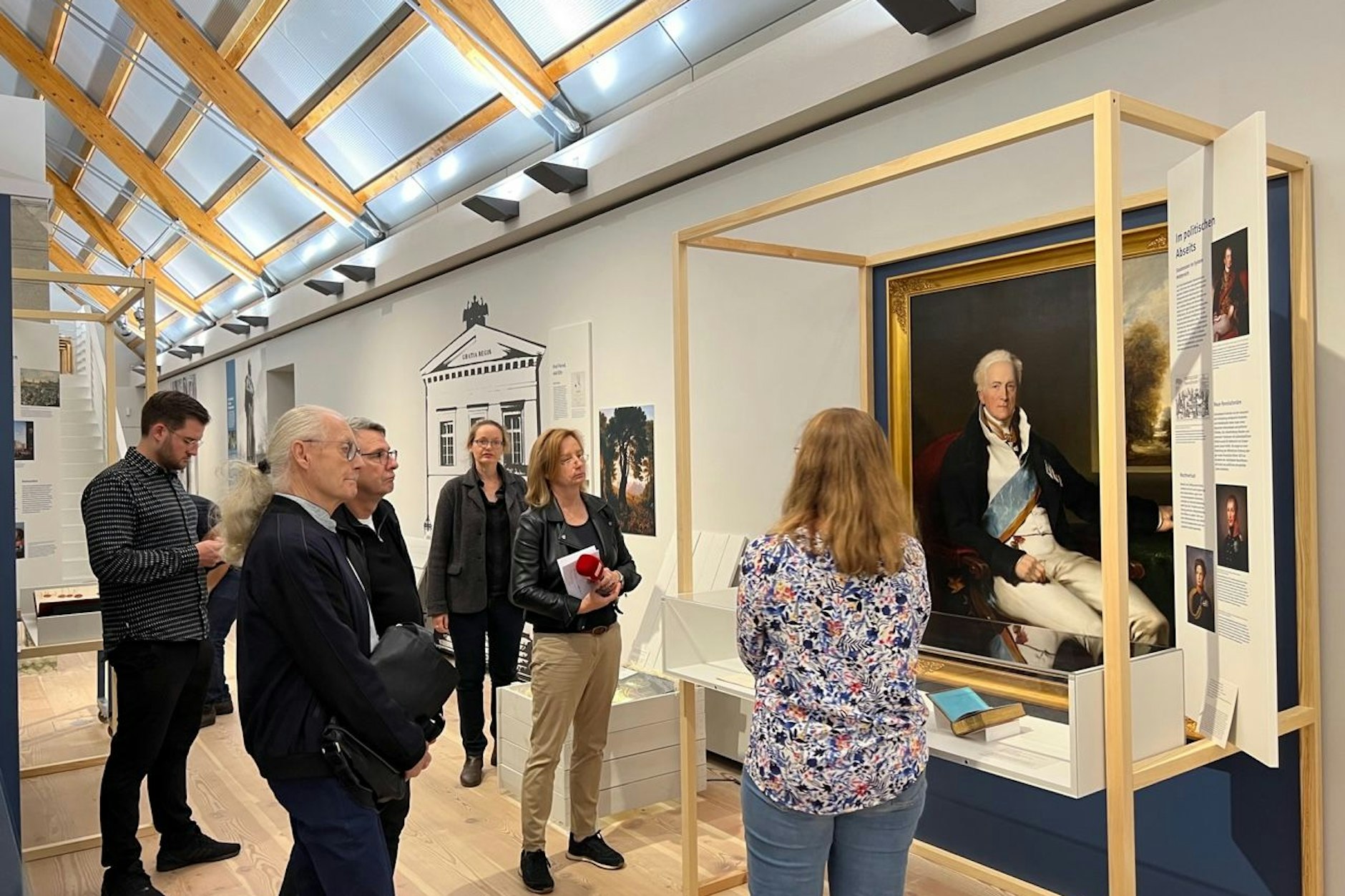 Blick in die Sonderausstellung zu Karl August von Hardenberg im Schloss Neuhardenberg.