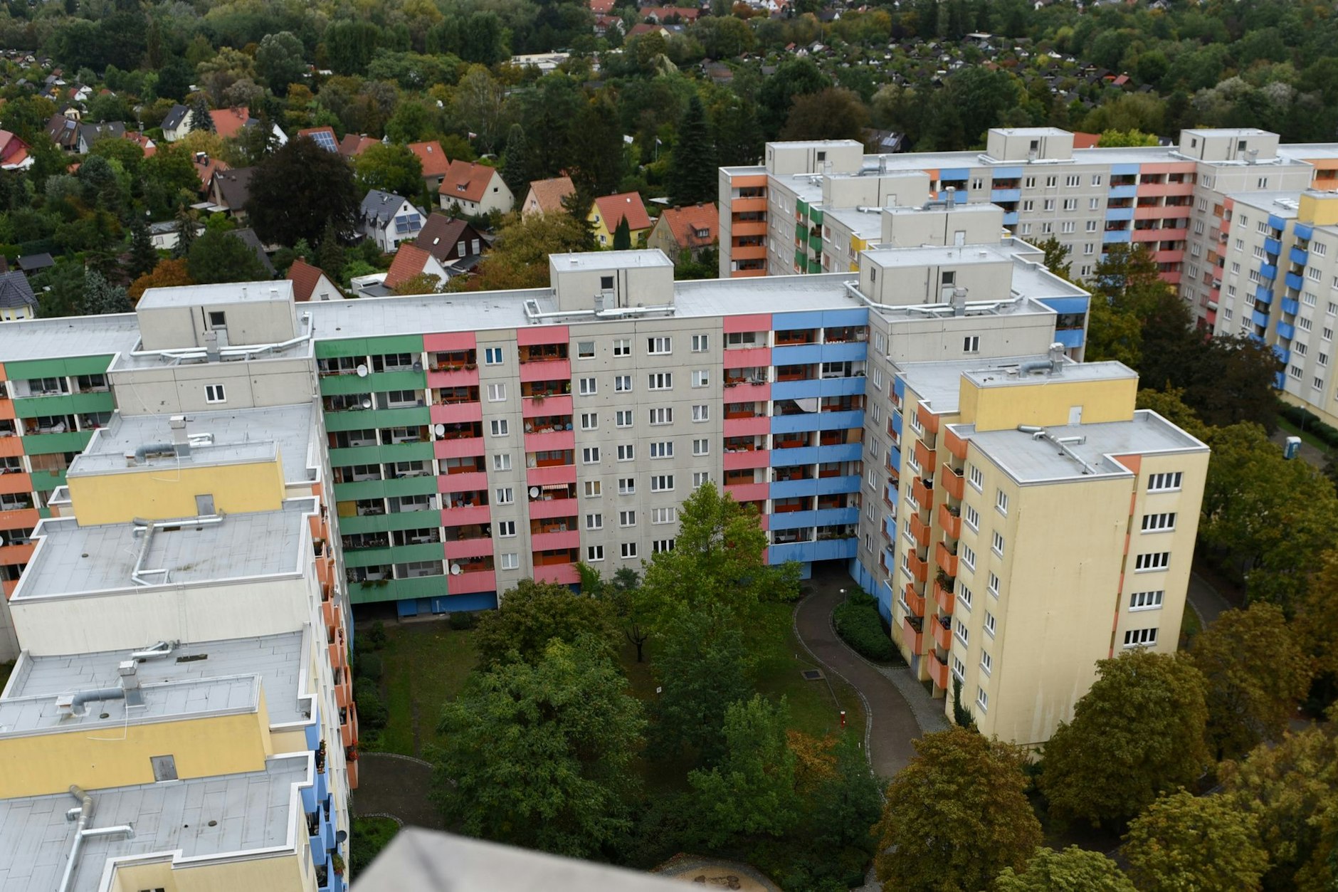 Wohnhäuser im Gebiet Heerstraße Nord in Spandau.