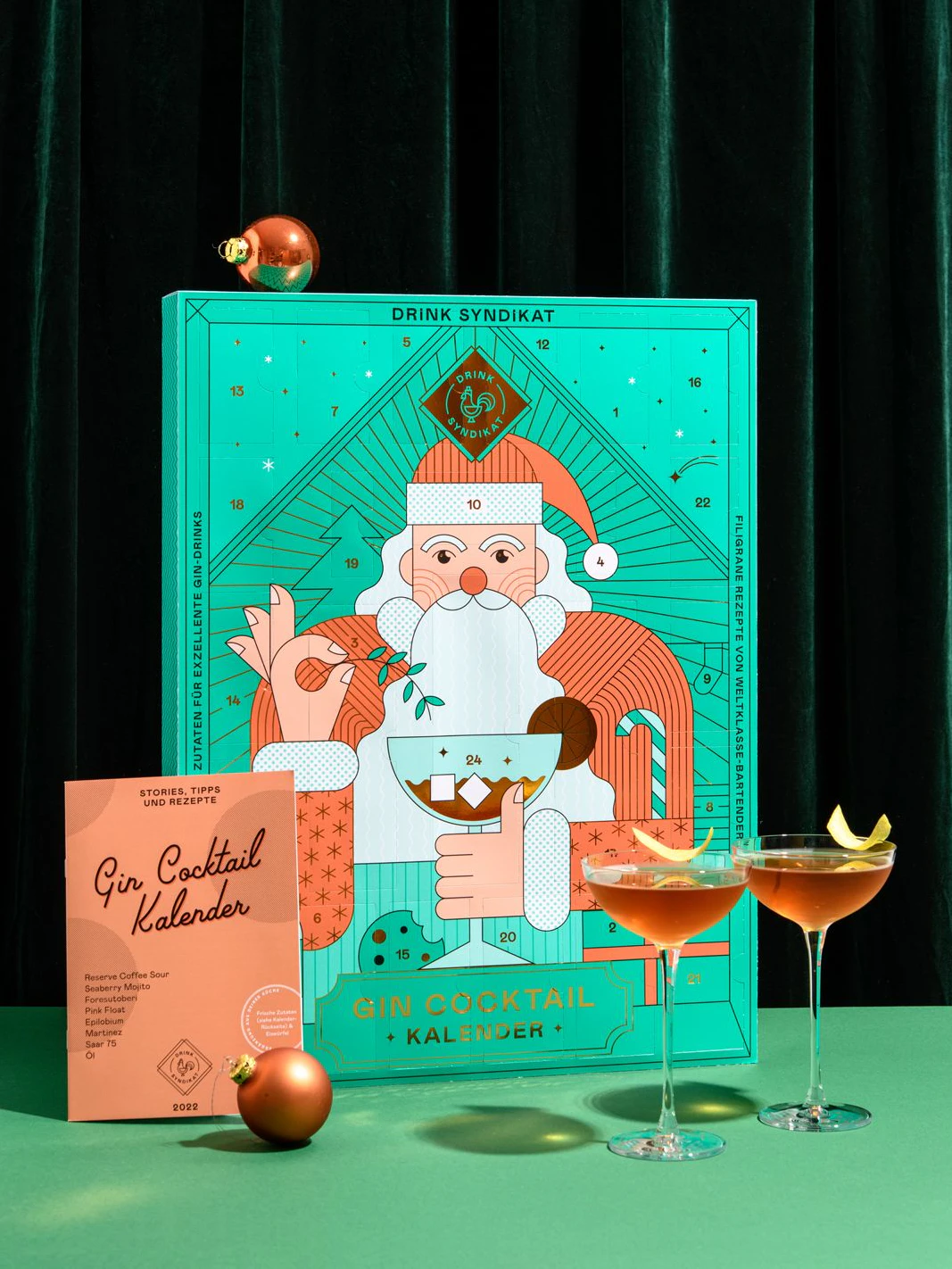 Ready to mix: Dieser Kalender enthält alle essentiellen Zutaten für leckere Gin-Cocktails.