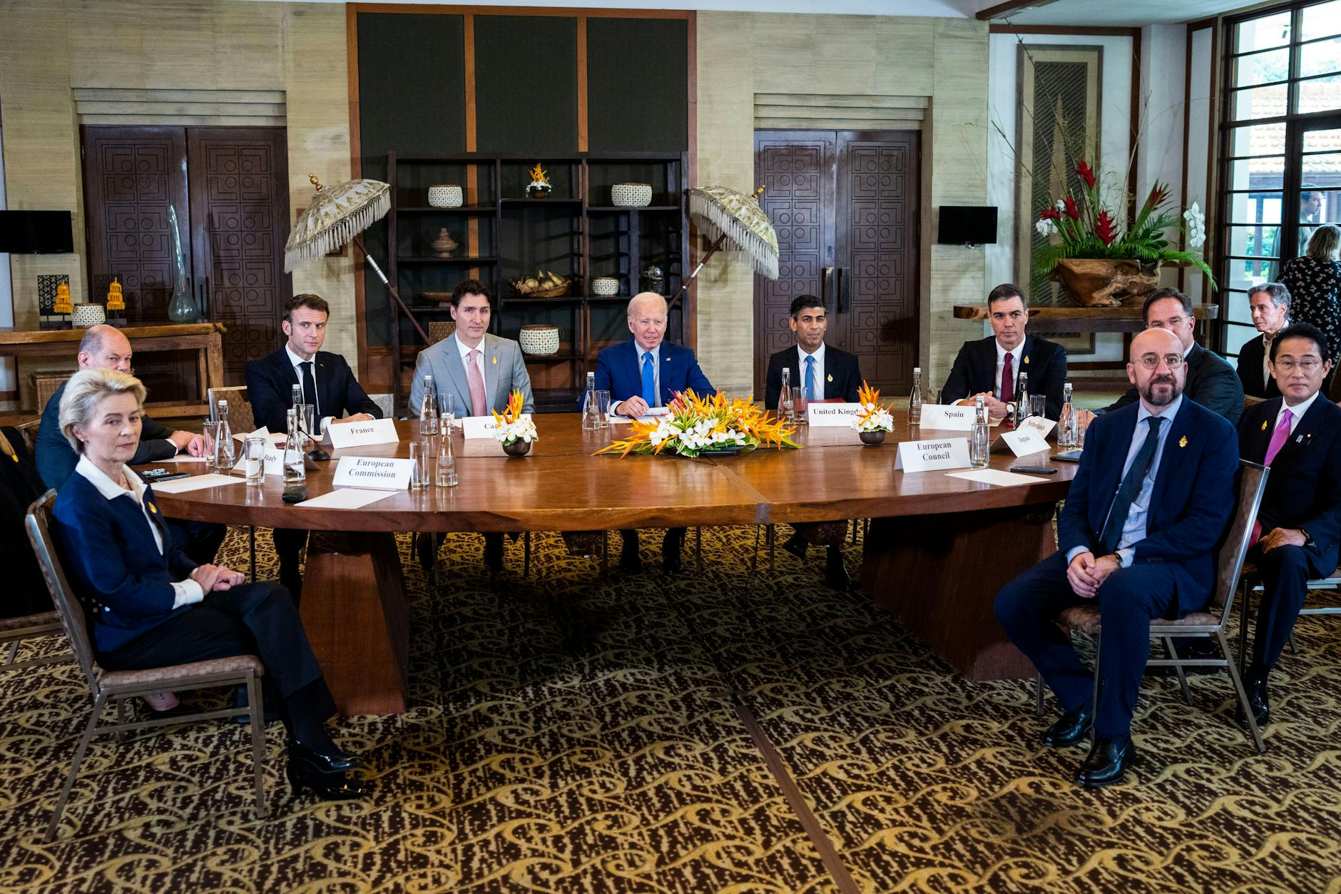 Teilnehmer der G20 auf Bali in Indonesien