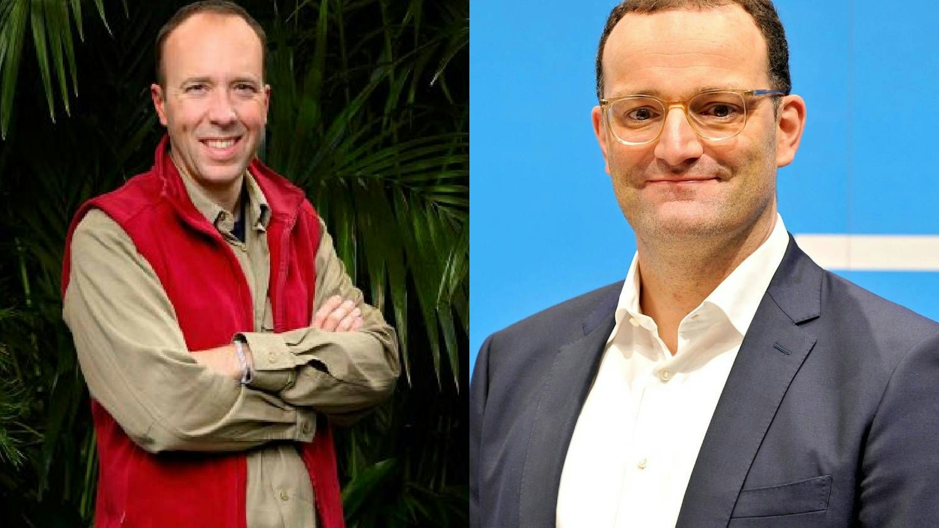 Zwei Ex-Gesundheitsminister: Matt Hancock aus Großbritannien geht ins Dschungelcamp, der deutsche Jens Spahn nicht.