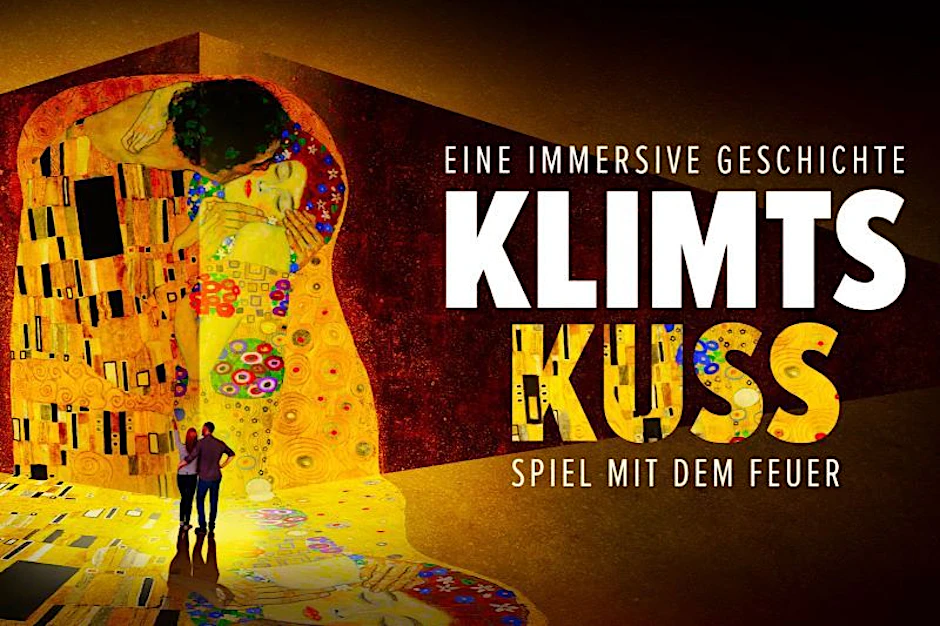 Die immersive Ausstellung <strong>„KLIMTS KUSS <strong>- Spiel mit dem Feuer</strong>“</strong> ist wunderbar und Sie ist unser <strong>Top-Event</strong> im Frühjahr 2023!