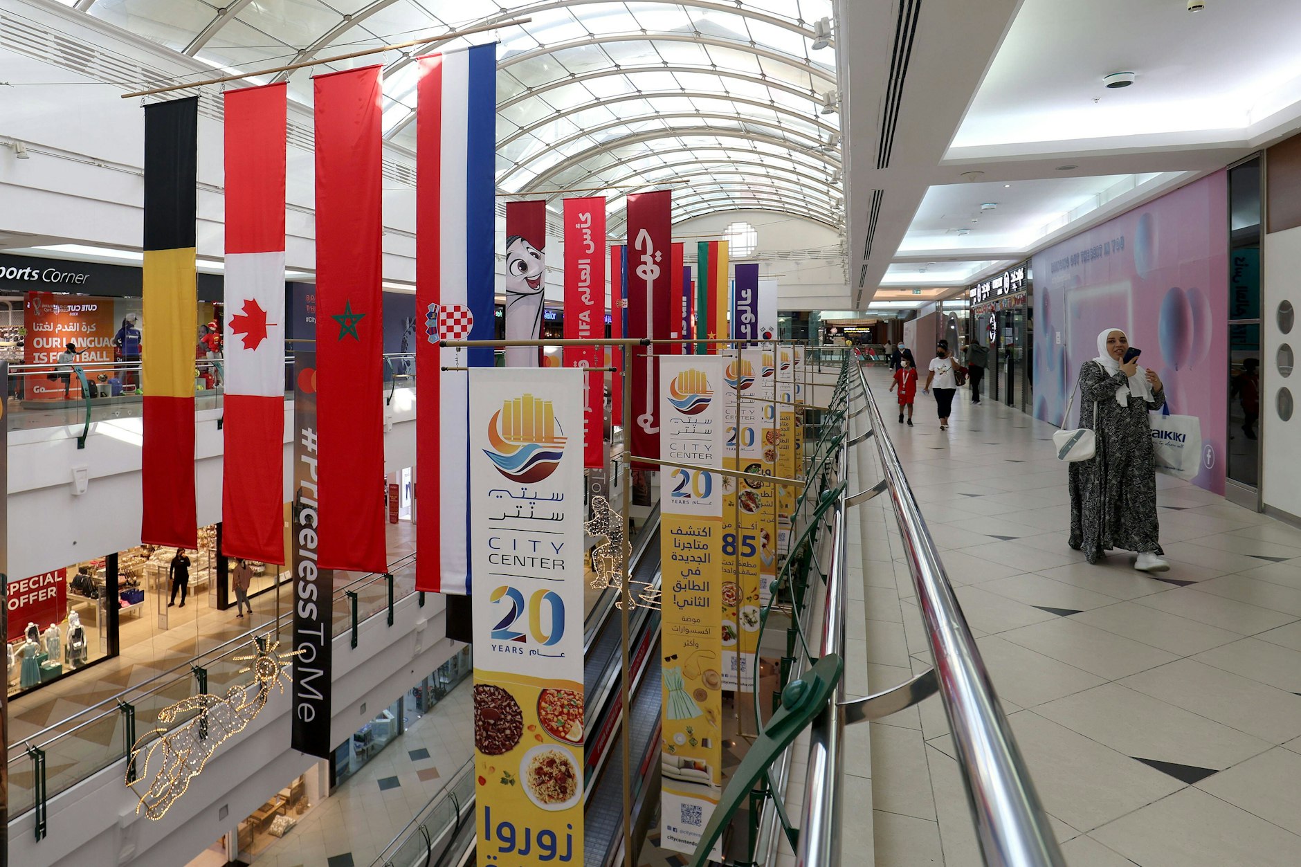 Blick in eine Shopping-Mall in Katar