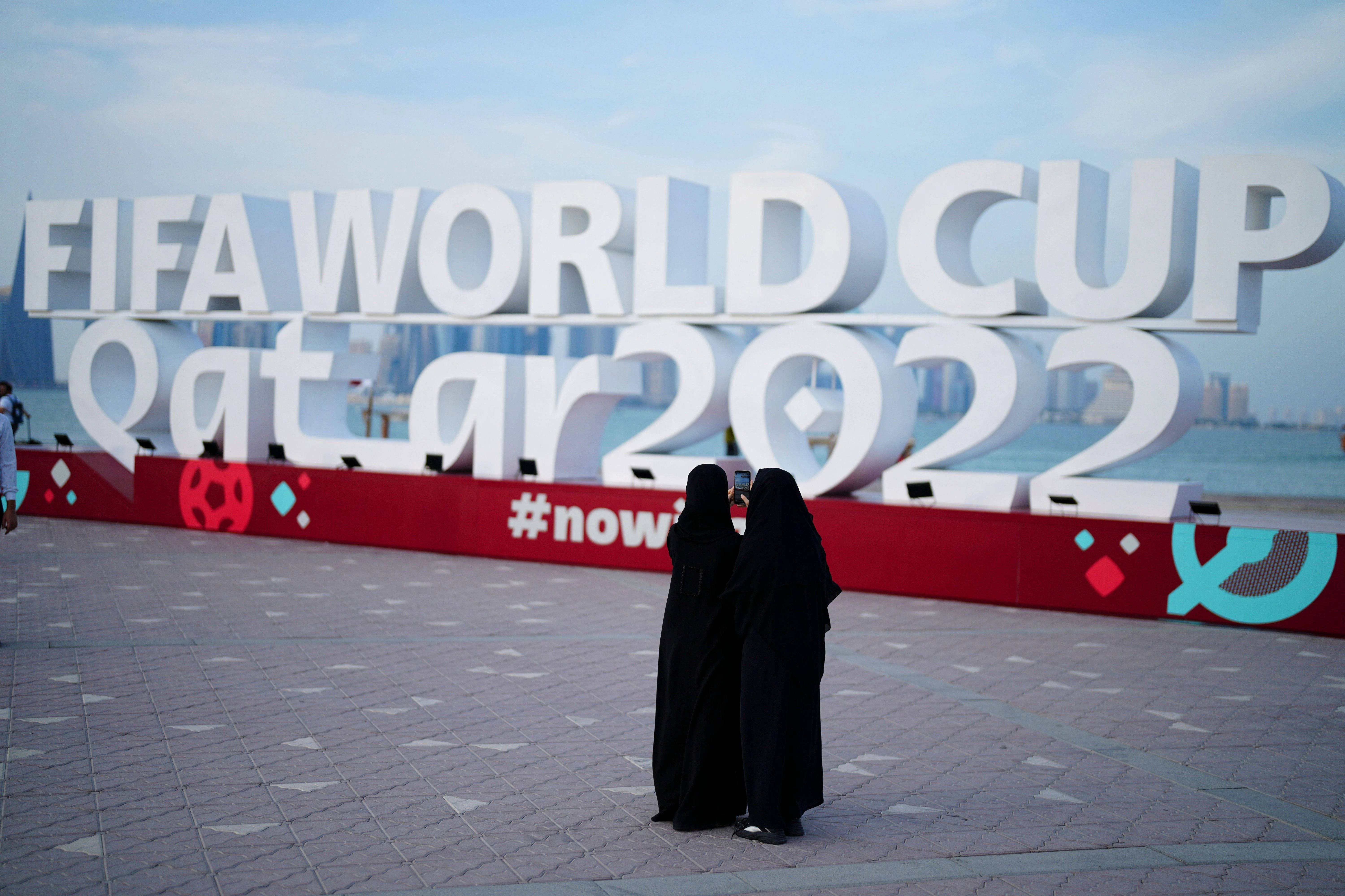 Fußball-Weltmeisterschaft: Ein Fan-Bereich in der Nähe des Hafens von Doha.