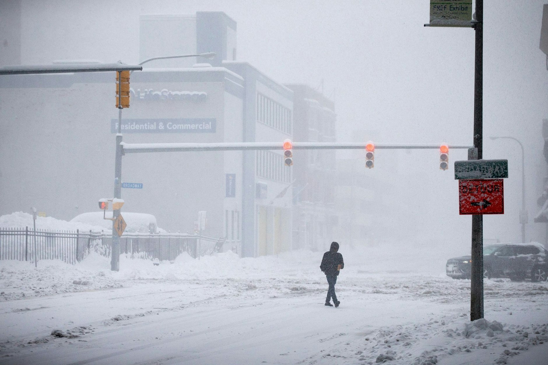 Ein gefährlicher Schneesturm hat in den USA Teile des Bundesstaats New York lahmgelegt.&nbsp;&nbsp;