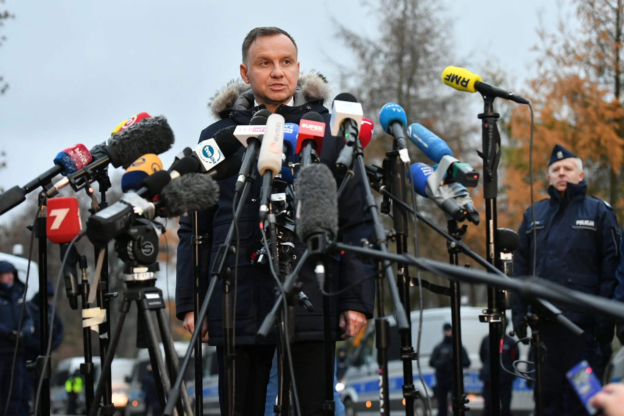 Der polnische Präsident Andrzej Duda besucht Przewodów.