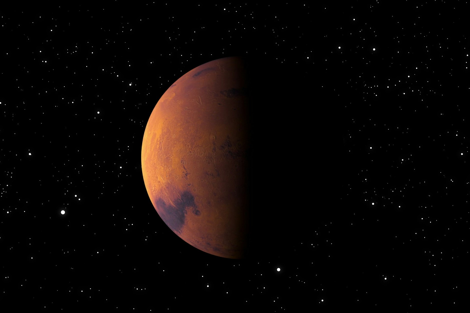 Eine Darstellung des Planeten Mars